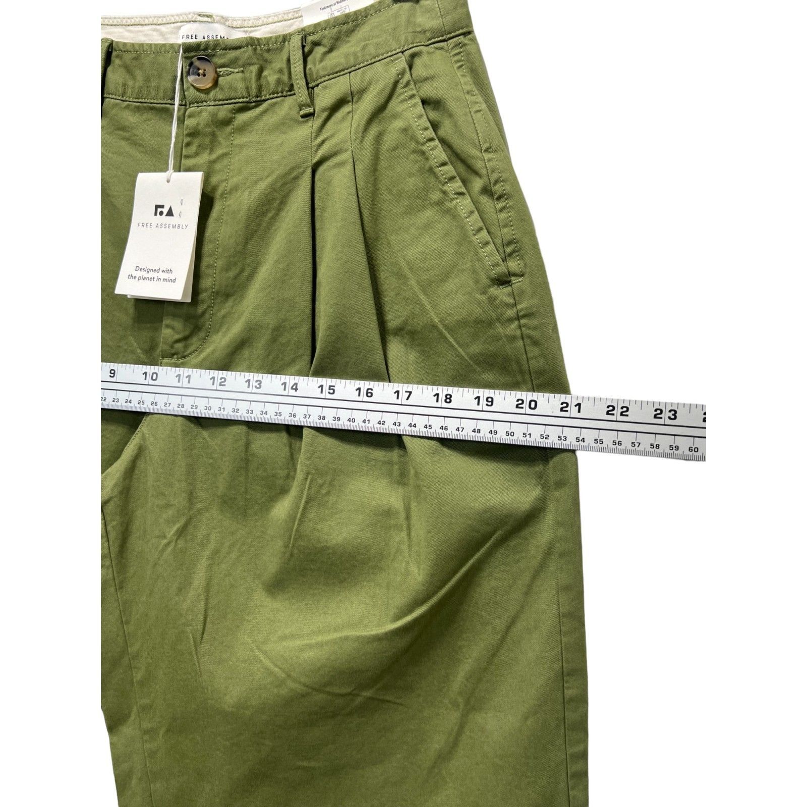 Other Free Assembly - Women's Wide Leg Chino Pants - Green - 4 Size 27" / US 4 / IT 40 - 6 Thumbnail
