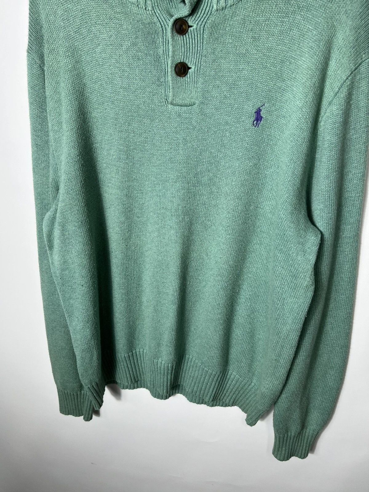 Polo Ralph Lauren Vintage designer Polo Ralph Lauren 3 Button Pullover Sweater Size US L / EU 52-54 / 3 - 3 Thumbnail