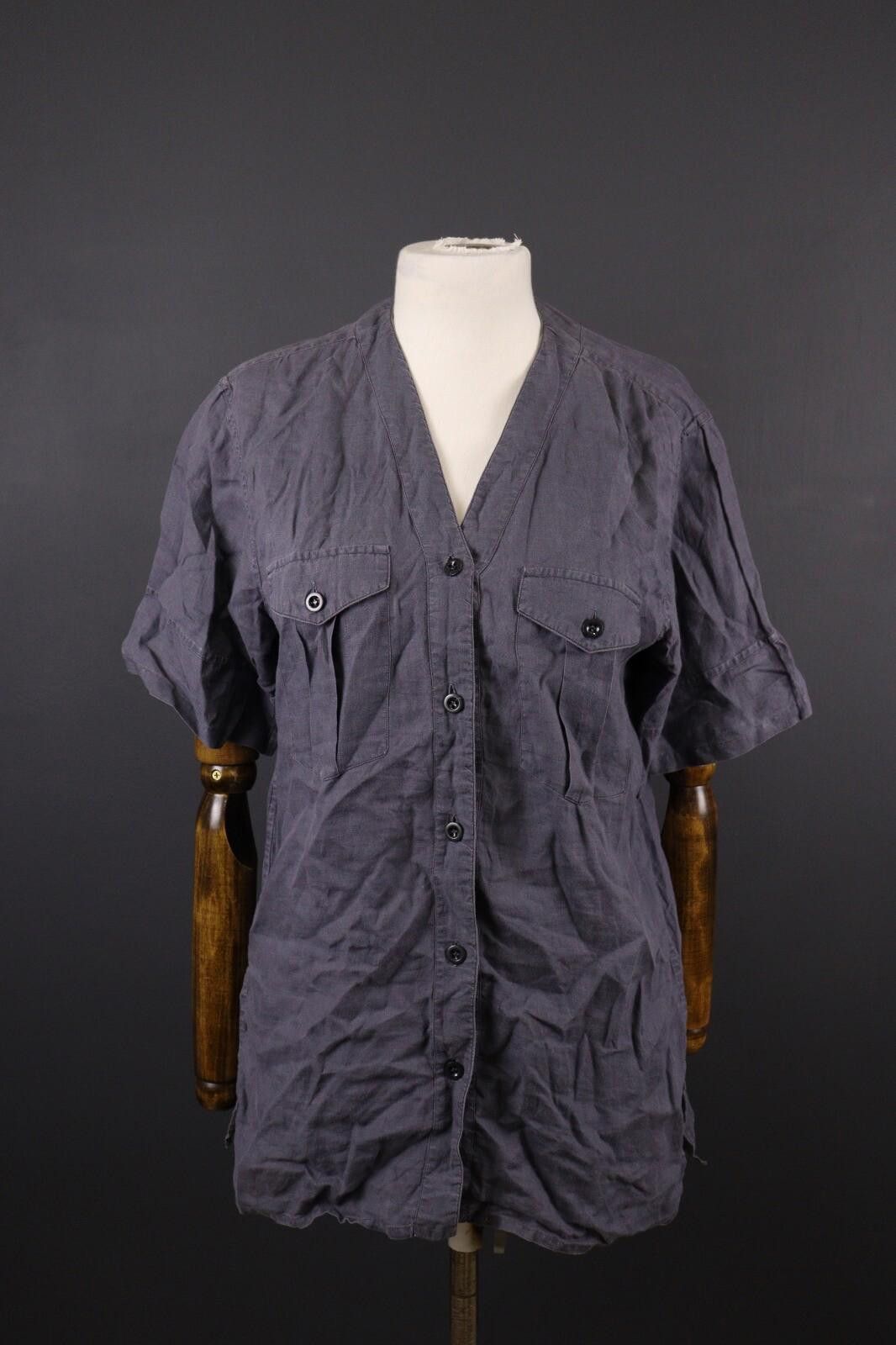 Margaret Howell Margaret Howell Gray Linen Multipocket Blouse Shirt Size 12 Size XL / US 12-14 / IT 48-50 - 1 Thumbnail