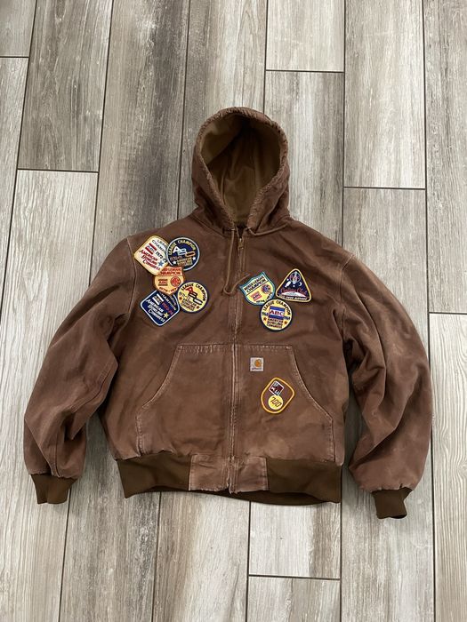 Vintage Vintage 90’s Carhartt Bowling Patch Jacket Distressed RARE ...