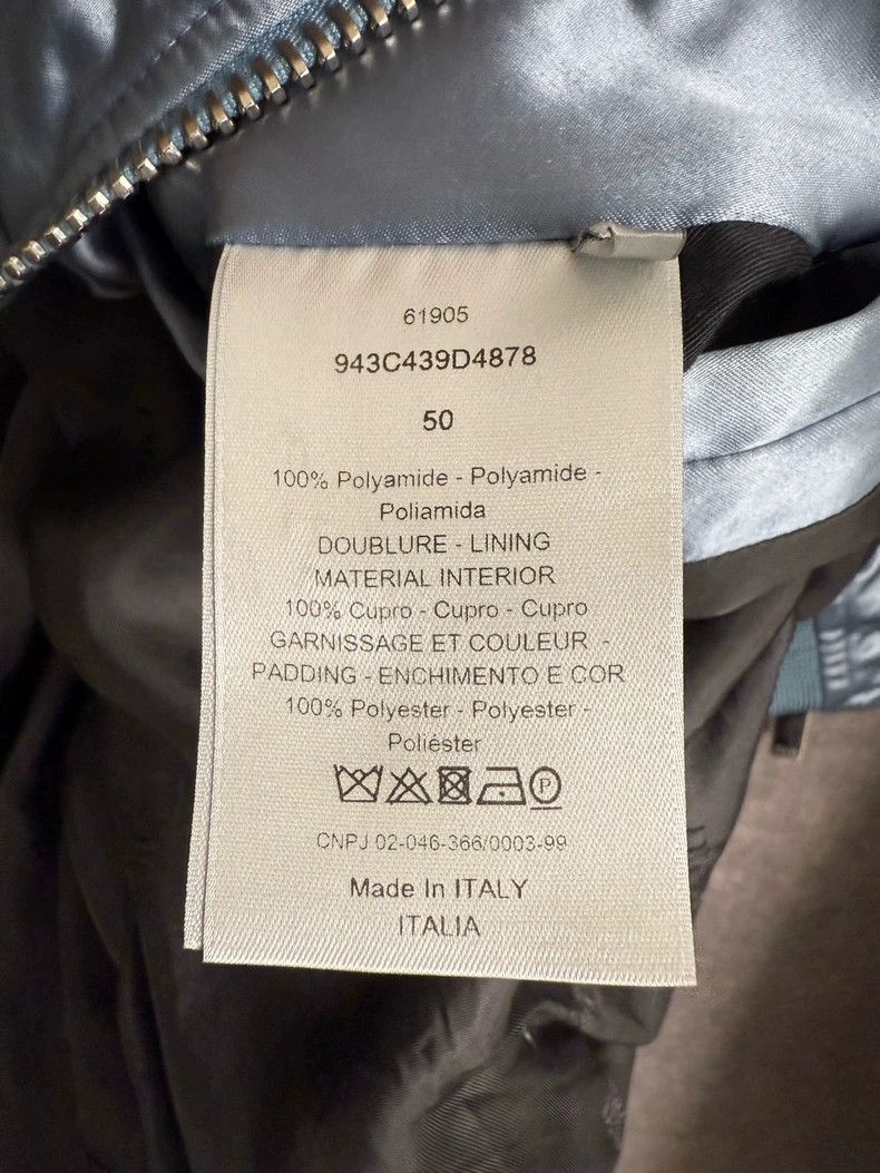 Dior Dior Co-branded ice blue flying jacket Size US M / EU 48-50 / 2 - 4 Thumbnail