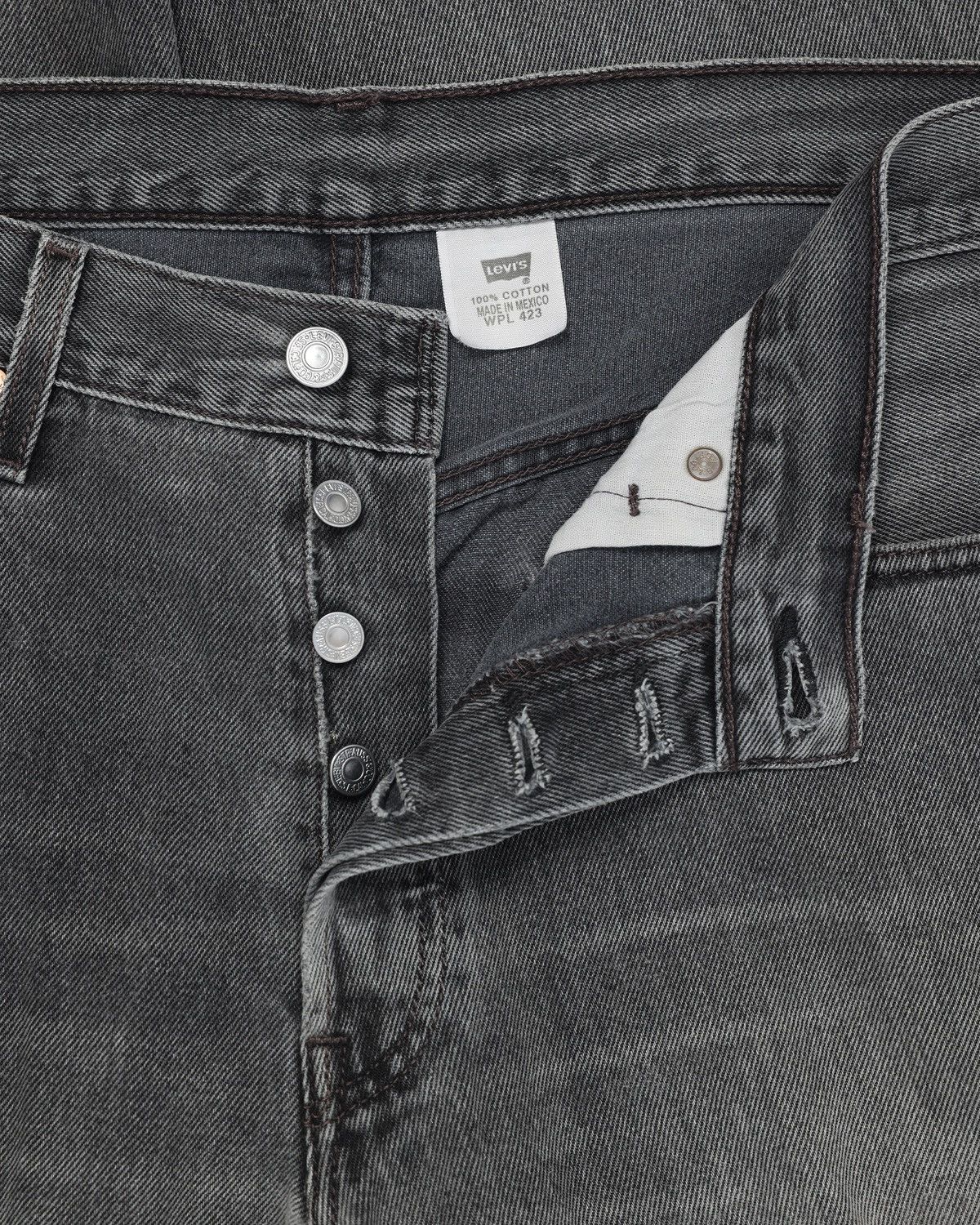 Levi's Levi’s 501 Straight Washed distressed faded Grey Denim Size US 33 - 3 Thumbnail