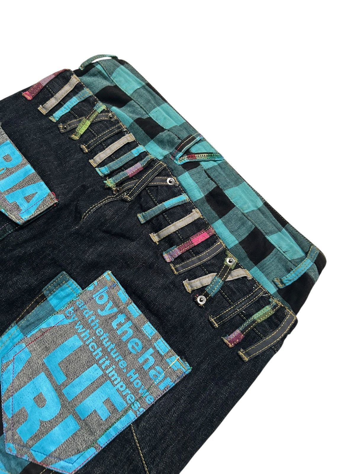 Kapital Japanese Punk Bondage Style Double Waist Rare Denim Jeans Size US 31 - 5 Thumbnail