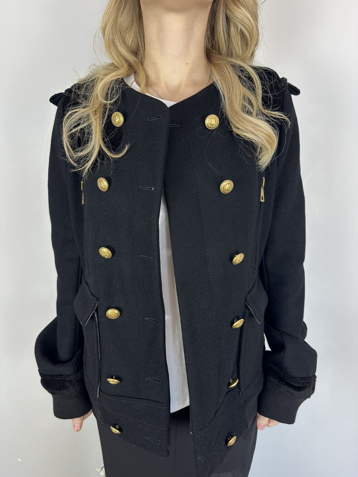 Balenciaga Balenciaga Black Wool Double Breasted Jacket 2007 Brass Size US L / EU 52-54 / 3 - 9 Thumbnail