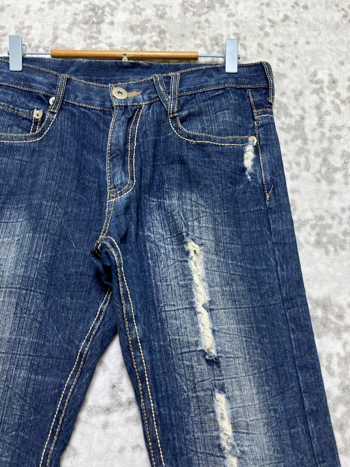 Hysteric Glamour Y2K Inner Groove Angel Wings Back Printed Distressed Jeans Size US 32 / EU 48 - 5 Thumbnail