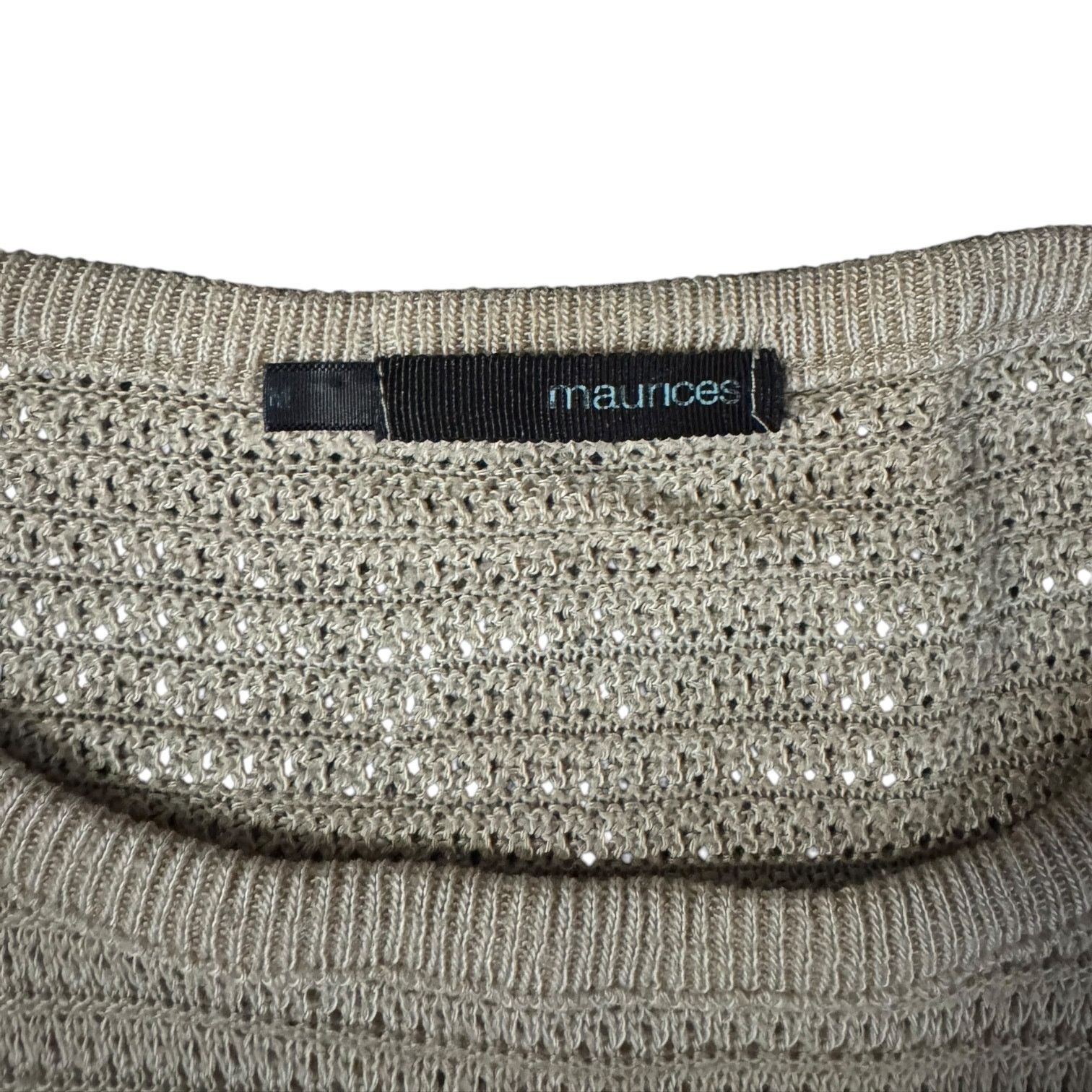 Other Maurices Tan Loose Knit Short Sleeve Women’s Sweater Medium Size M / US 6-8 / IT 42-44 - 2 Thumbnail