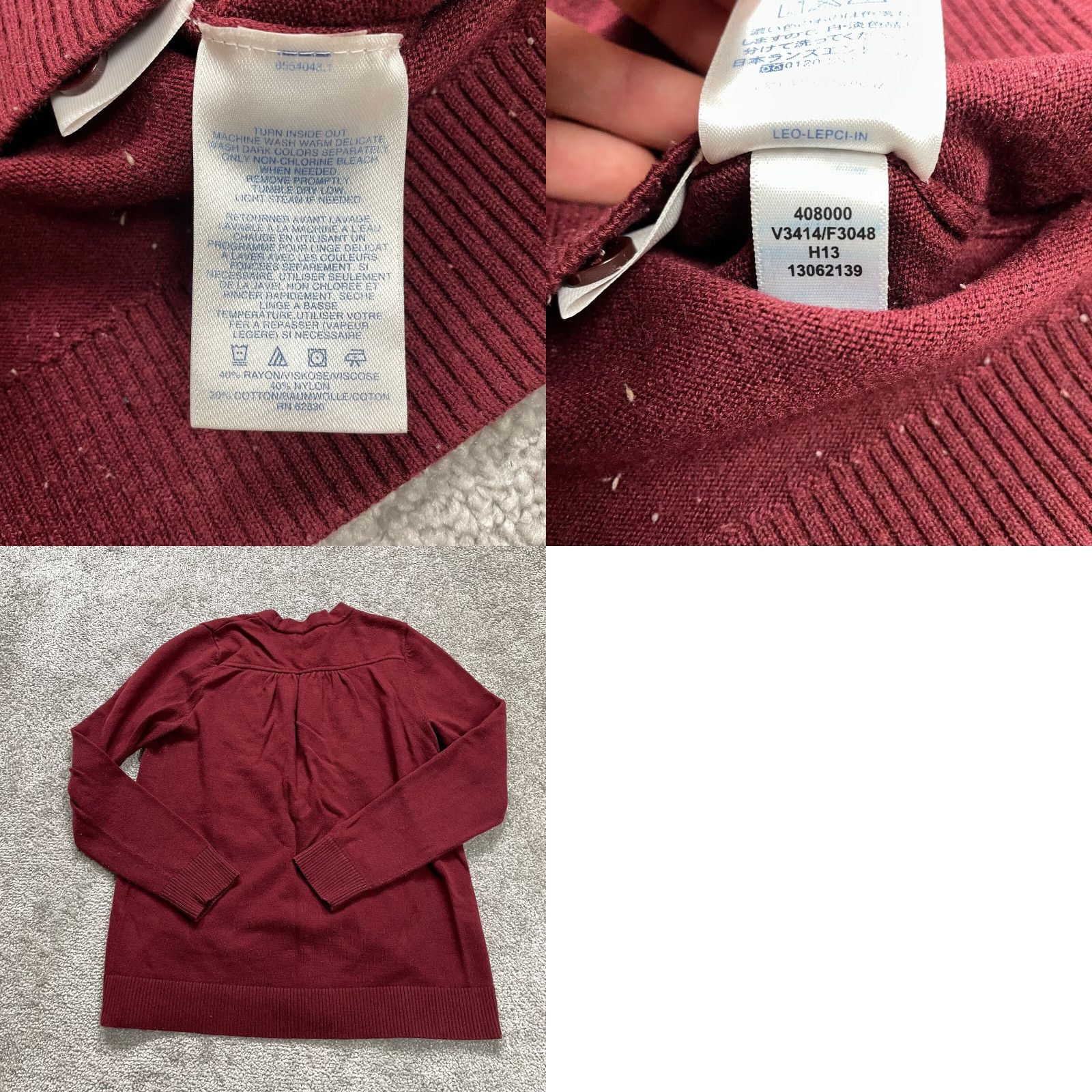 Lands' End VINTAGE Lands' End Women's Knit Cardigan Sweater XS Red Polka Dot Long Sleeve Pockets Casual Size XS / US 0-2 / IT 36-38 - 8 Thumbnail