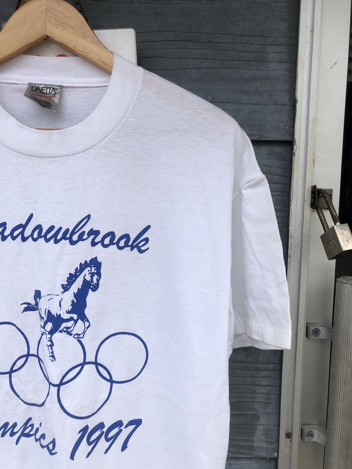 USA Olympics × Vintage Vintage 90s ONEITA Meadowbrook Olympics 1997 Tee Size US L / EU 52-54 / 3 - 4 Thumbnail