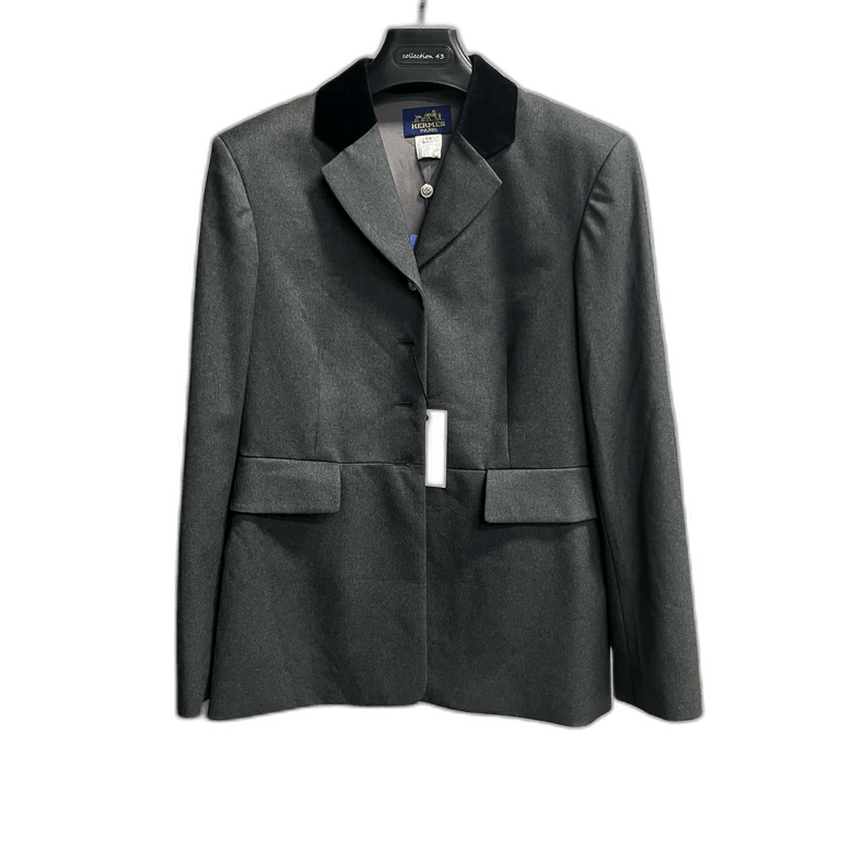 Hermes Gray Blazer with Pocket and Lapel Collar Size US L / EU 52-54 / 3 - 1 Thumbnail