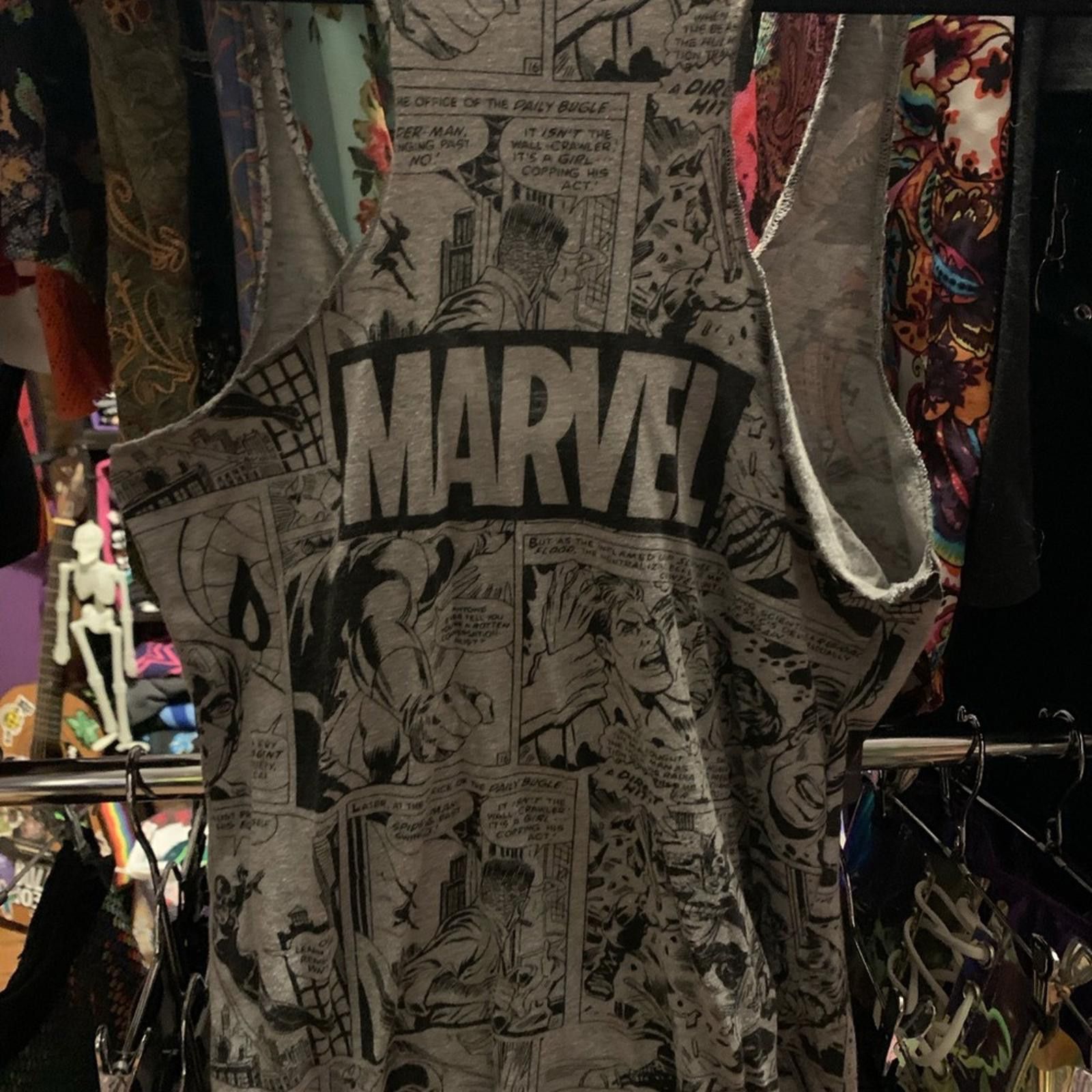 Marvel Comics Marvel Superhero Graphic Tank Top - Gray and Multicolor Size S / US 4 / IT 40 - 5 Thumbnail