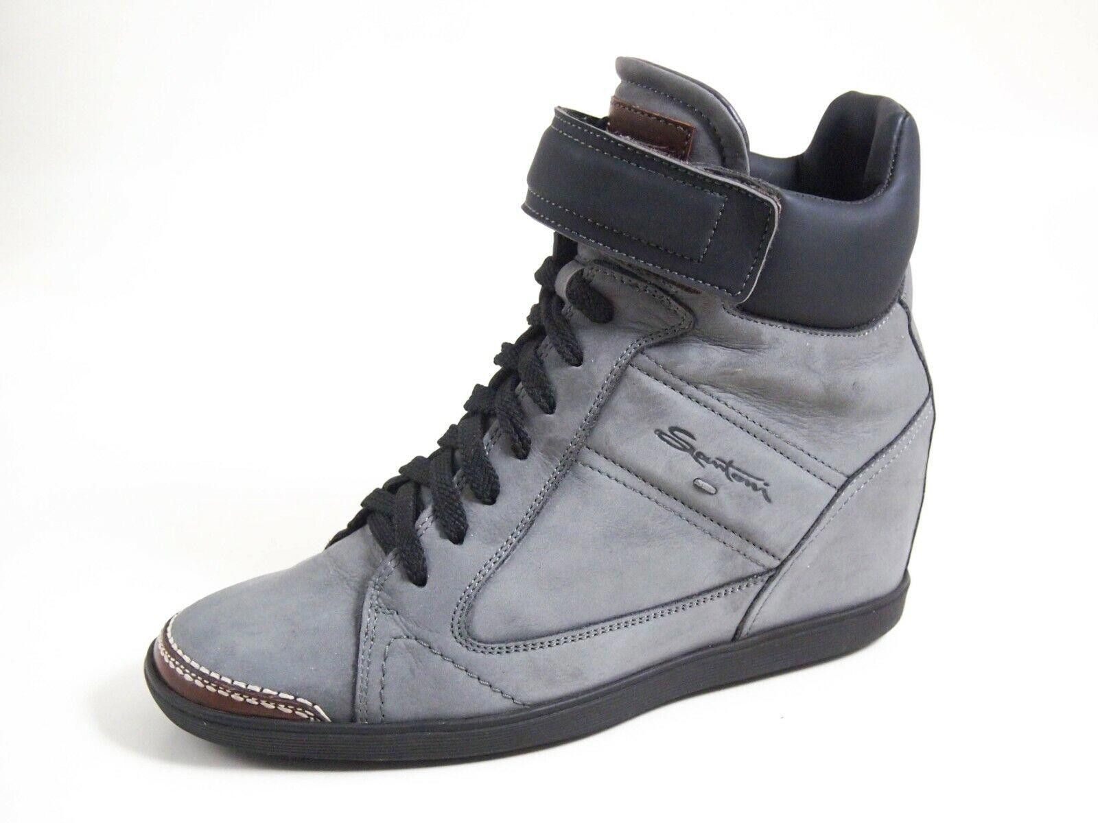 Santoni Santoni Sneakers Boots Hidden Heel Gray Suede US 6 EU 36 Size US 6 / IT 36 - 1 Thumbnail