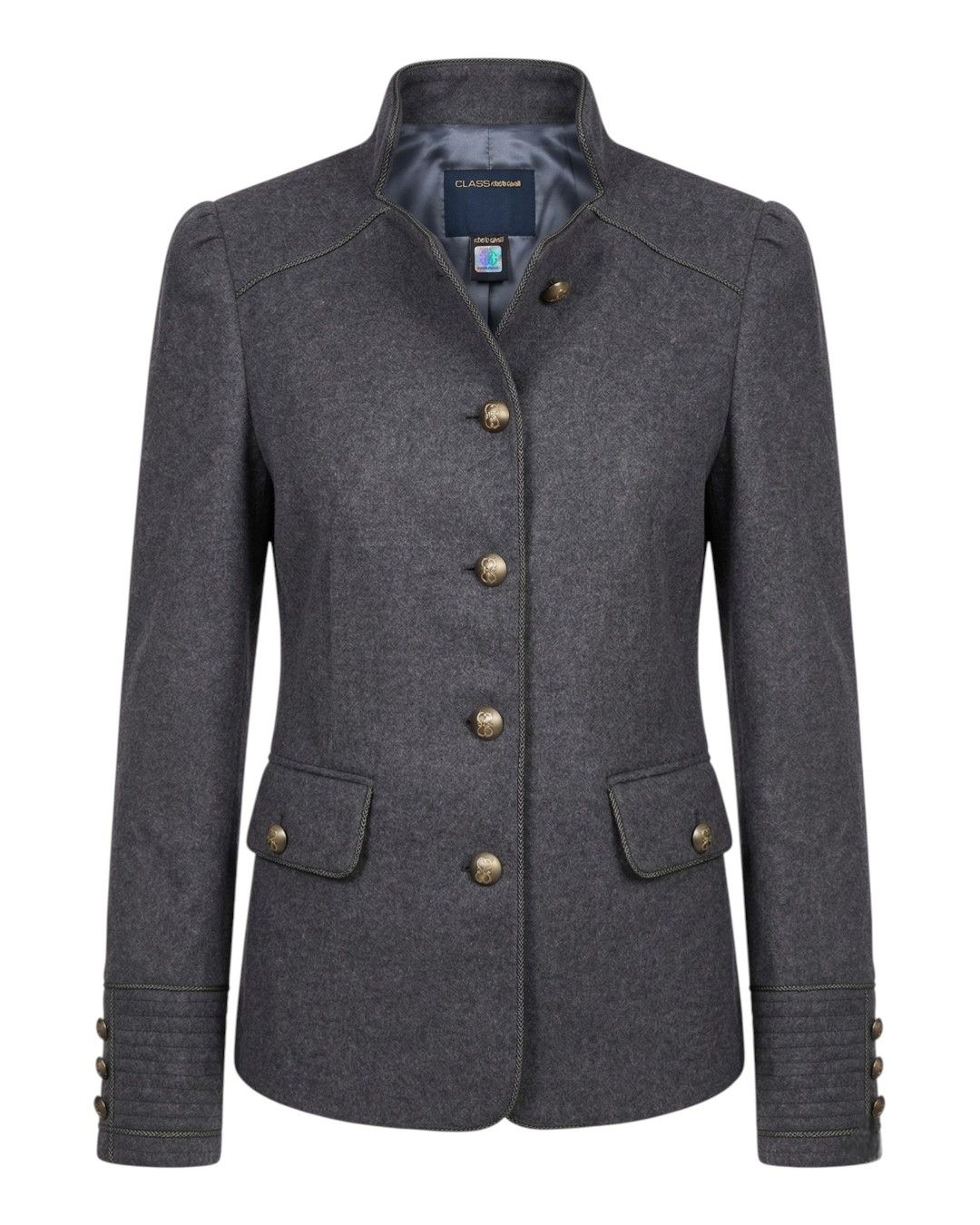 Roberto Cavalli NAPOLEON WOOL ARMY JACKET Size M / US 6-8 / IT 42-44 - 1 Thumbnail