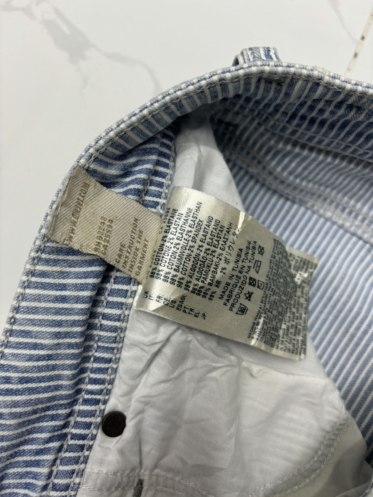 Vintage Diesel Blue Stripe Faded Denim Jeans