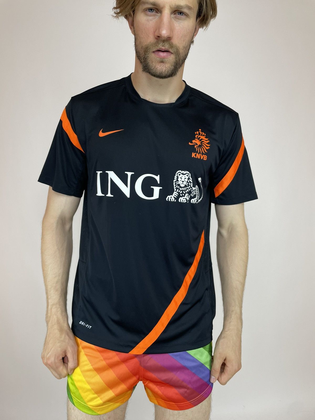 KNVB Nederlands Authentic Nike Dri-Fit Men's Soccer Jersey Size XXL