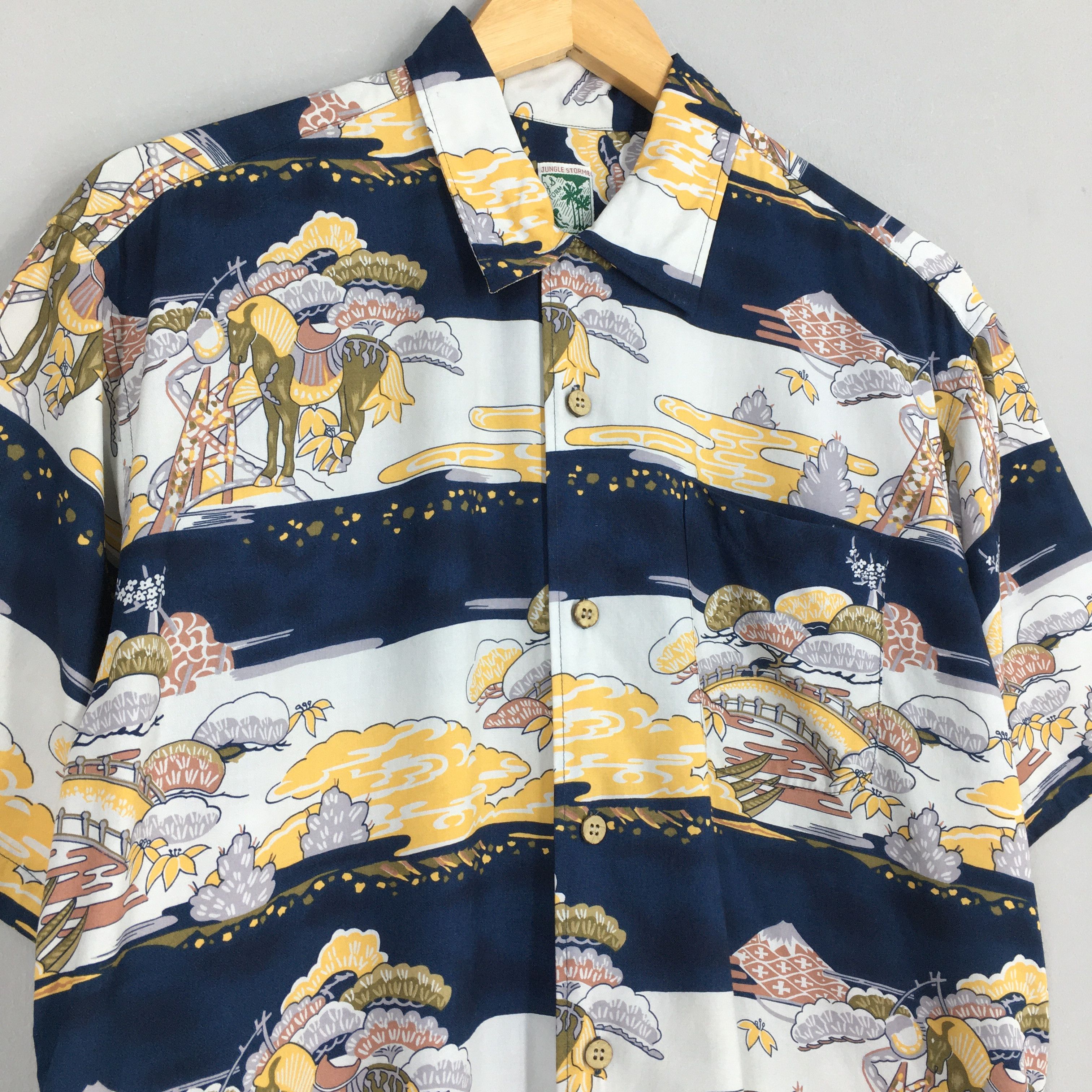 Life's a Beach Vintage Hawaiian Aloha Japanese Couture Sakura Shirt Medium Size US M / EU 48-50 / 2 - 3 Thumbnail