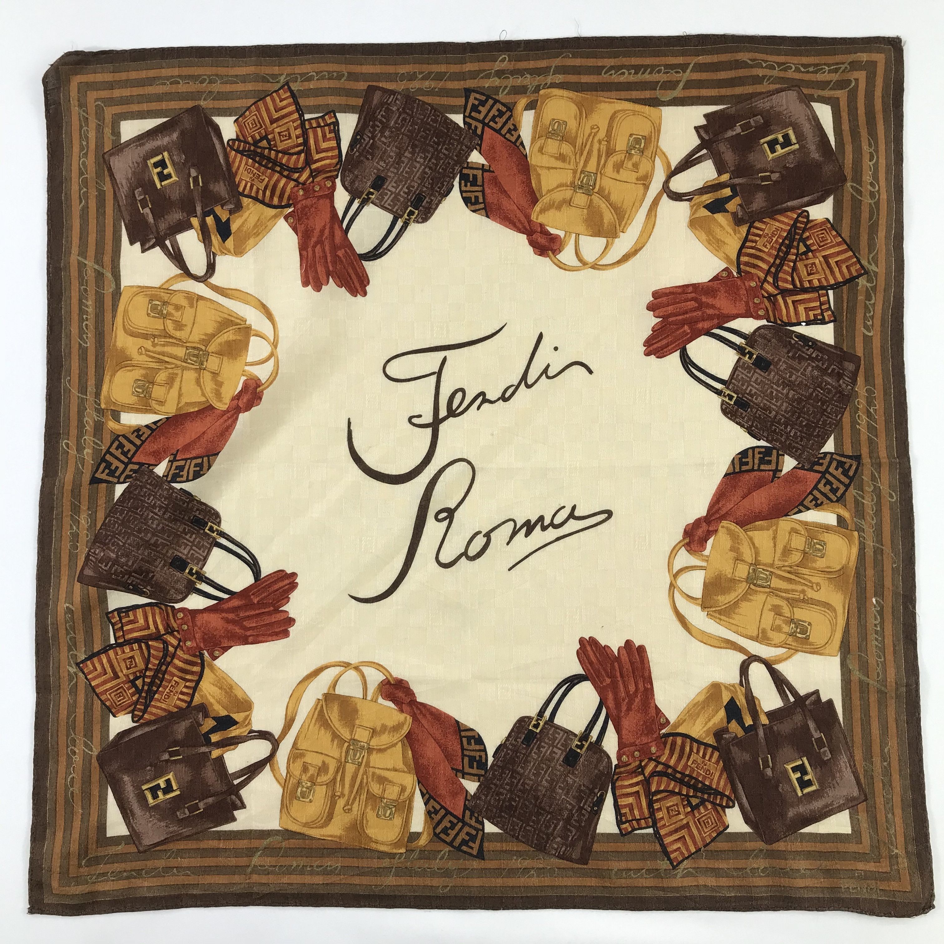 Vintage Vintage Fendi Bandana / Handkerchief / Neckerchief - S785 Size ONE SIZE - 1 Thumbnail