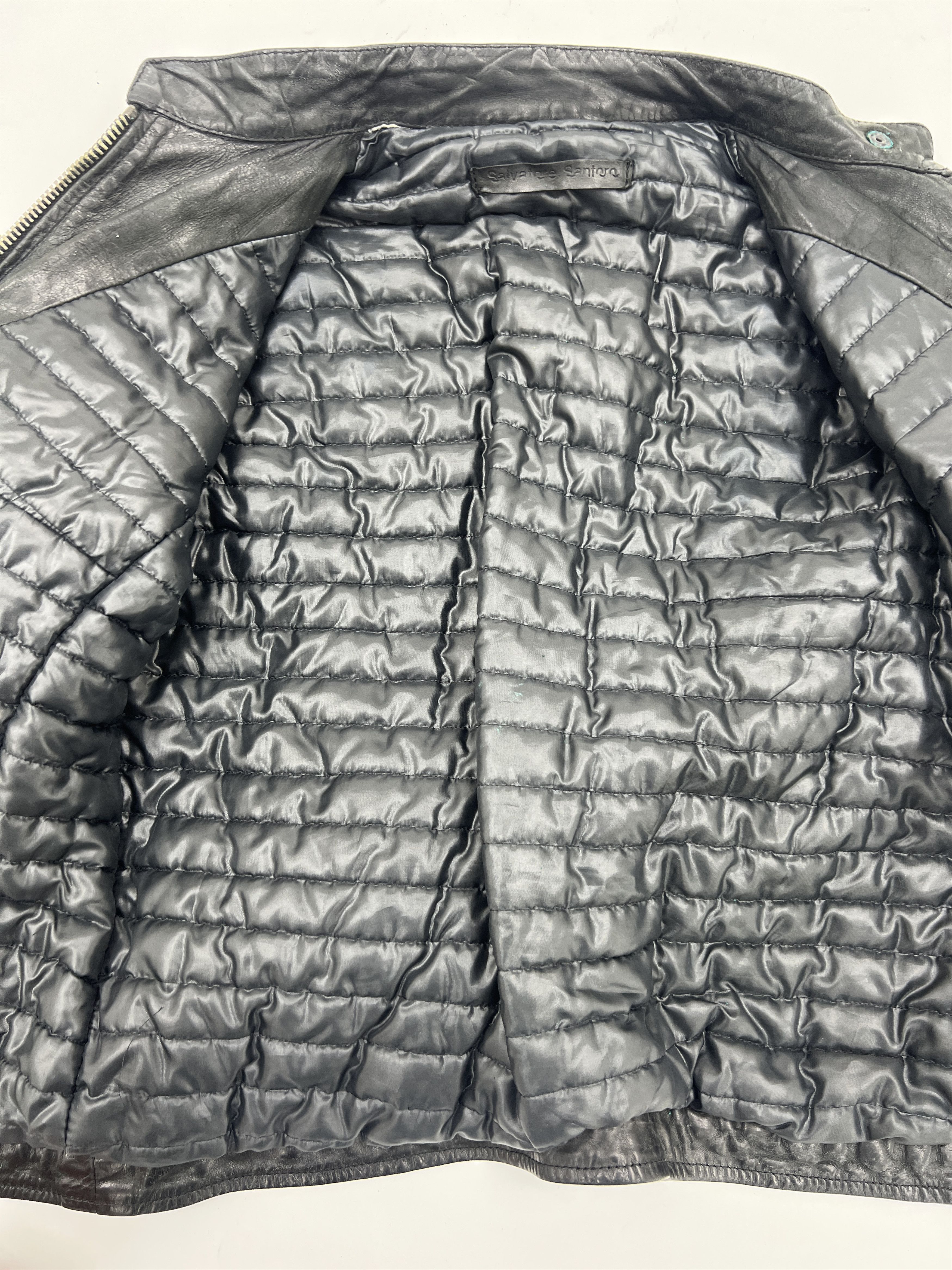 Salvatore Santoro Salvatore Santoro Lamb Skin Padded Leather Jacket Size XS / US 0-2 / IT 36-38 - 3 Thumbnail