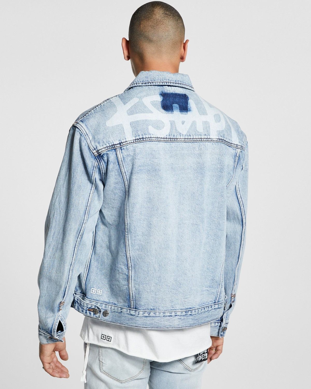 Ksubi Worn 1x XL Light Blue Ksubi Back Logo Denim Jacket Size US XL / EU 56 / 4 - 1 Thumbnail