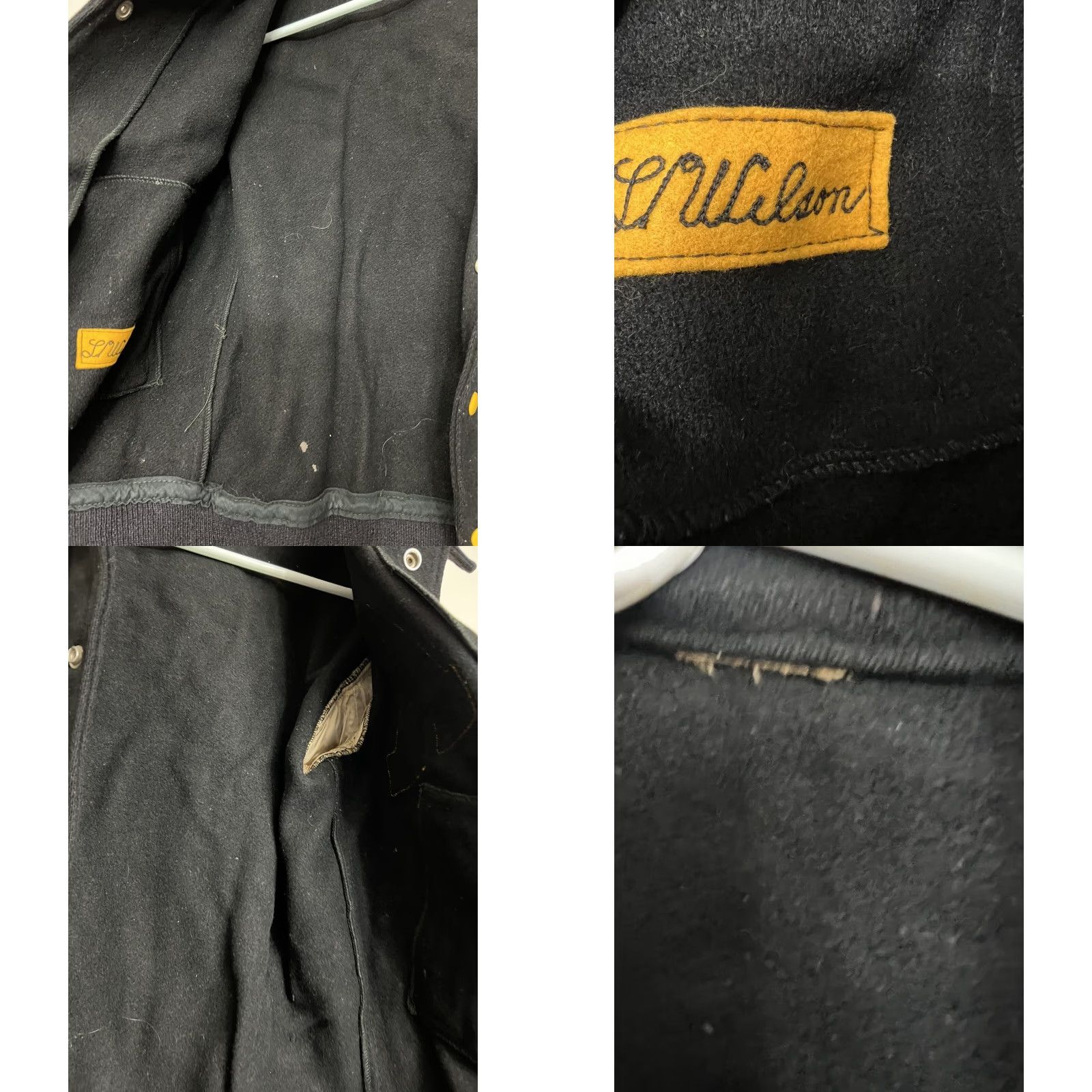 Vintage VINTAGE Holts Letterman Jacket Sz 40 Black Gold Leather School Retro 50s Jock Sz S Mens Size US S / EU 44-46 / 1 - 10 Thumbnail