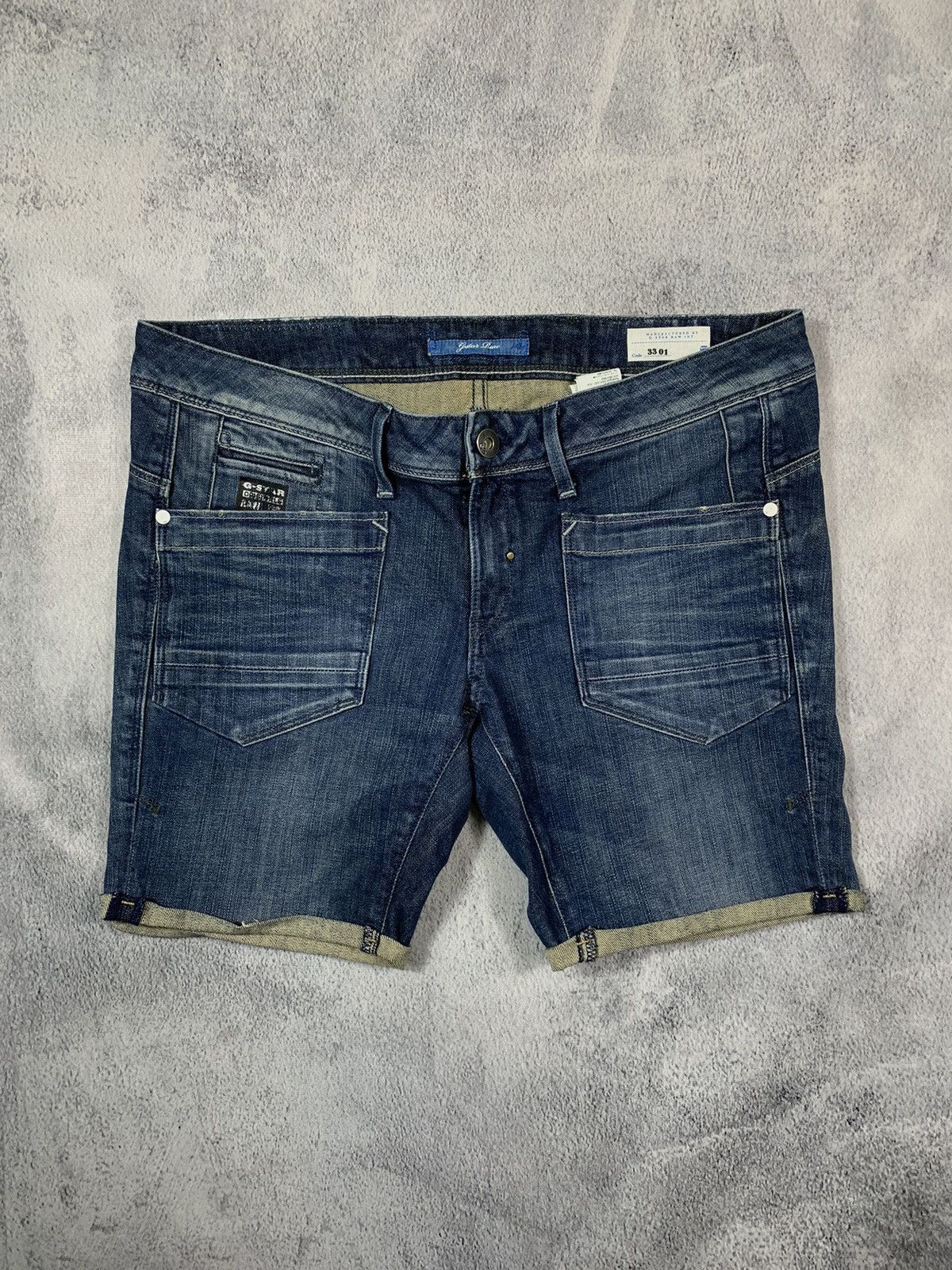 G-Star × Vintage Vintage Y2K G Star denim faded shorts streetwear casual Size US 31 - 1 Thumbnail