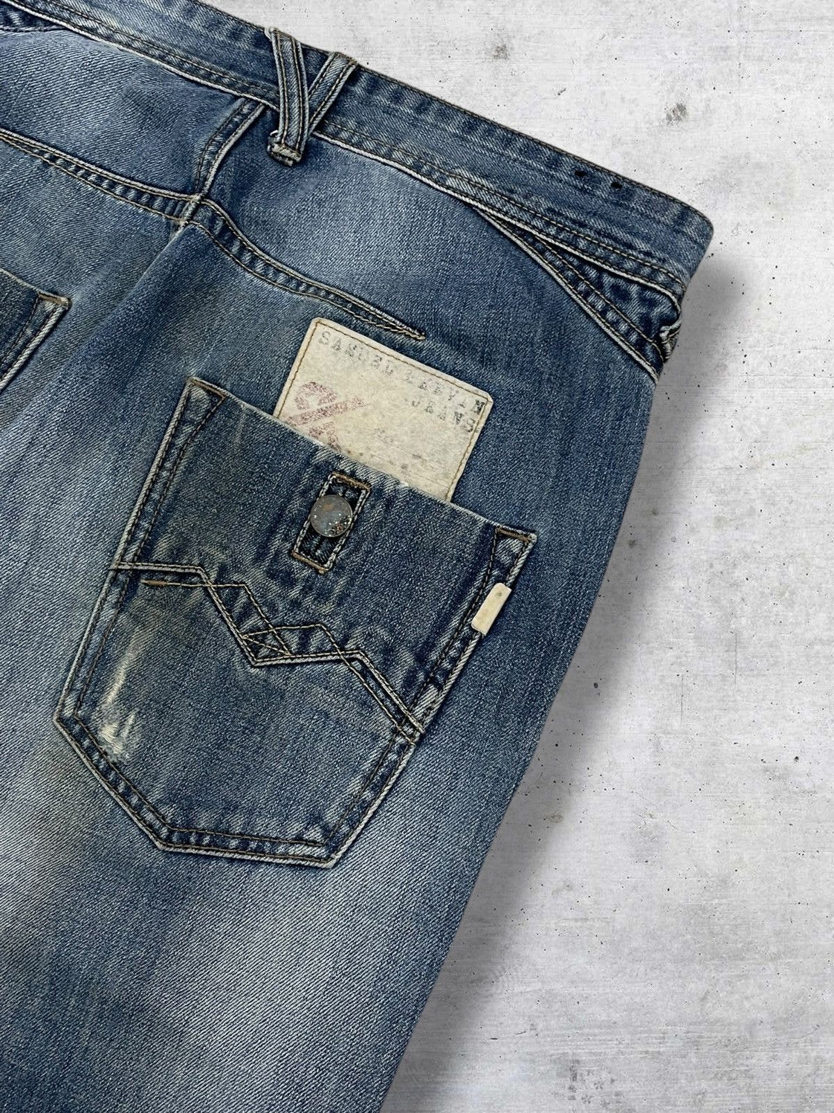 Japanese Brand VINTAGE 1990S DESIGNER SAMUEL&KEVIN DISTRESSEE RIPPED DENIM Size US 31 - 14 Thumbnail