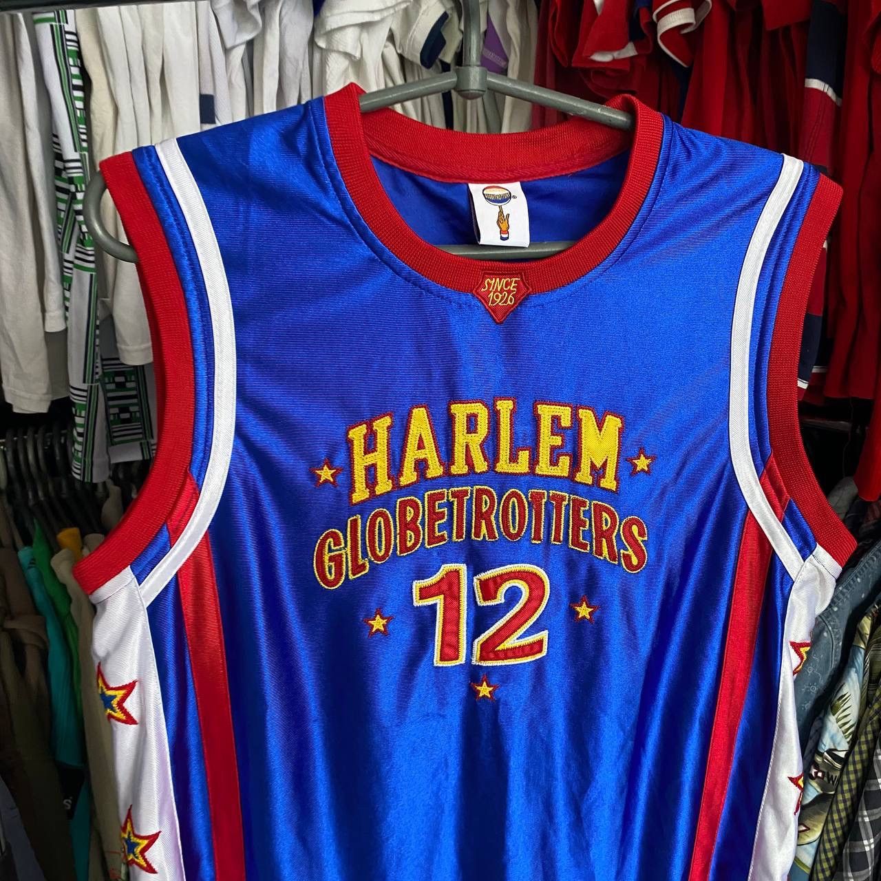Harlem Globetrotters Vintage Harlem Globetrotters 12 ANT big logo basketball tee Size US L / EU 52-54 / 3 - 2 Thumbnail