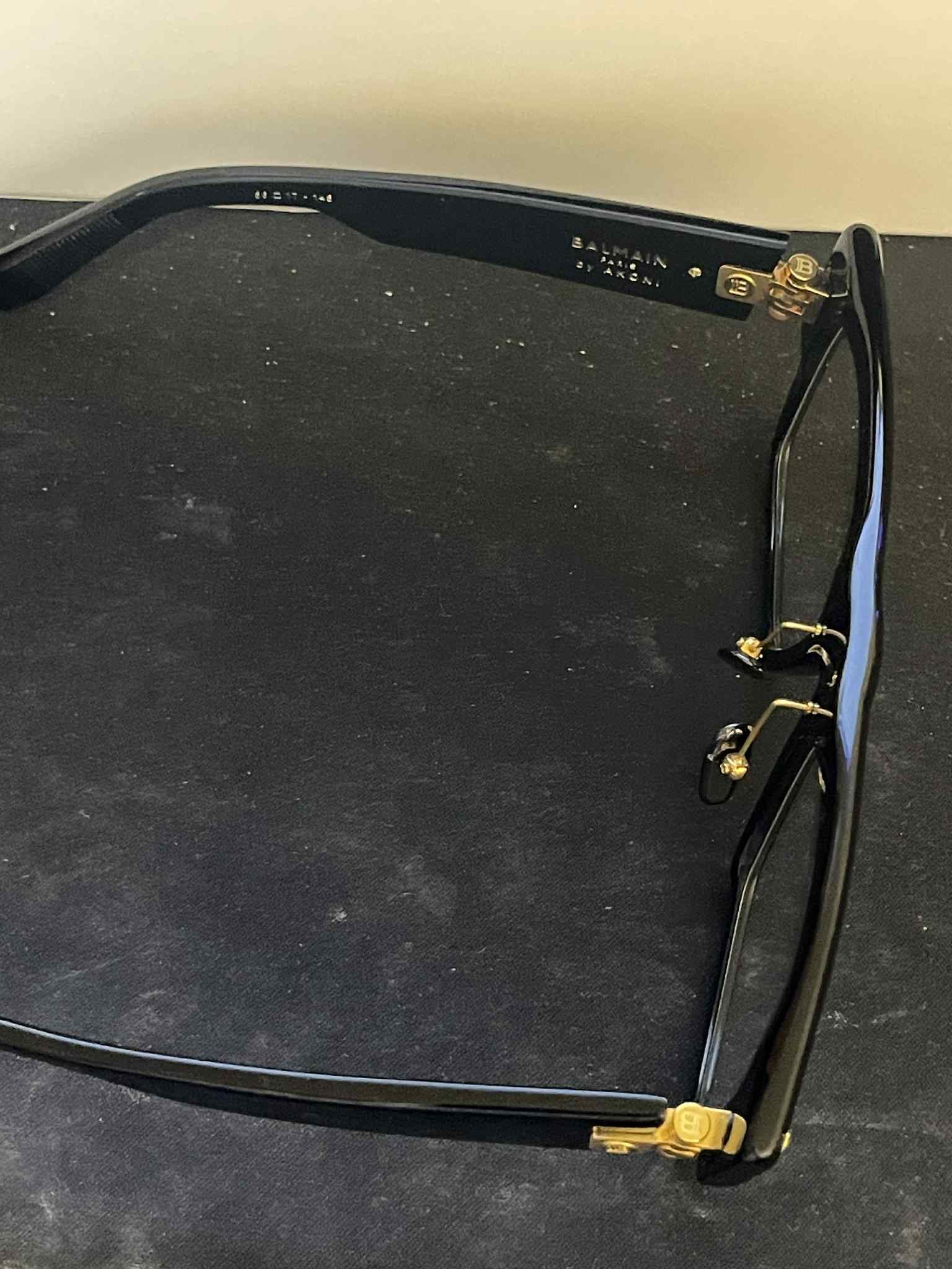 Balmain Balmain Black Akoni Edition B-III Glasses - Black/Gold Size ONE SIZE - 8 Thumbnail