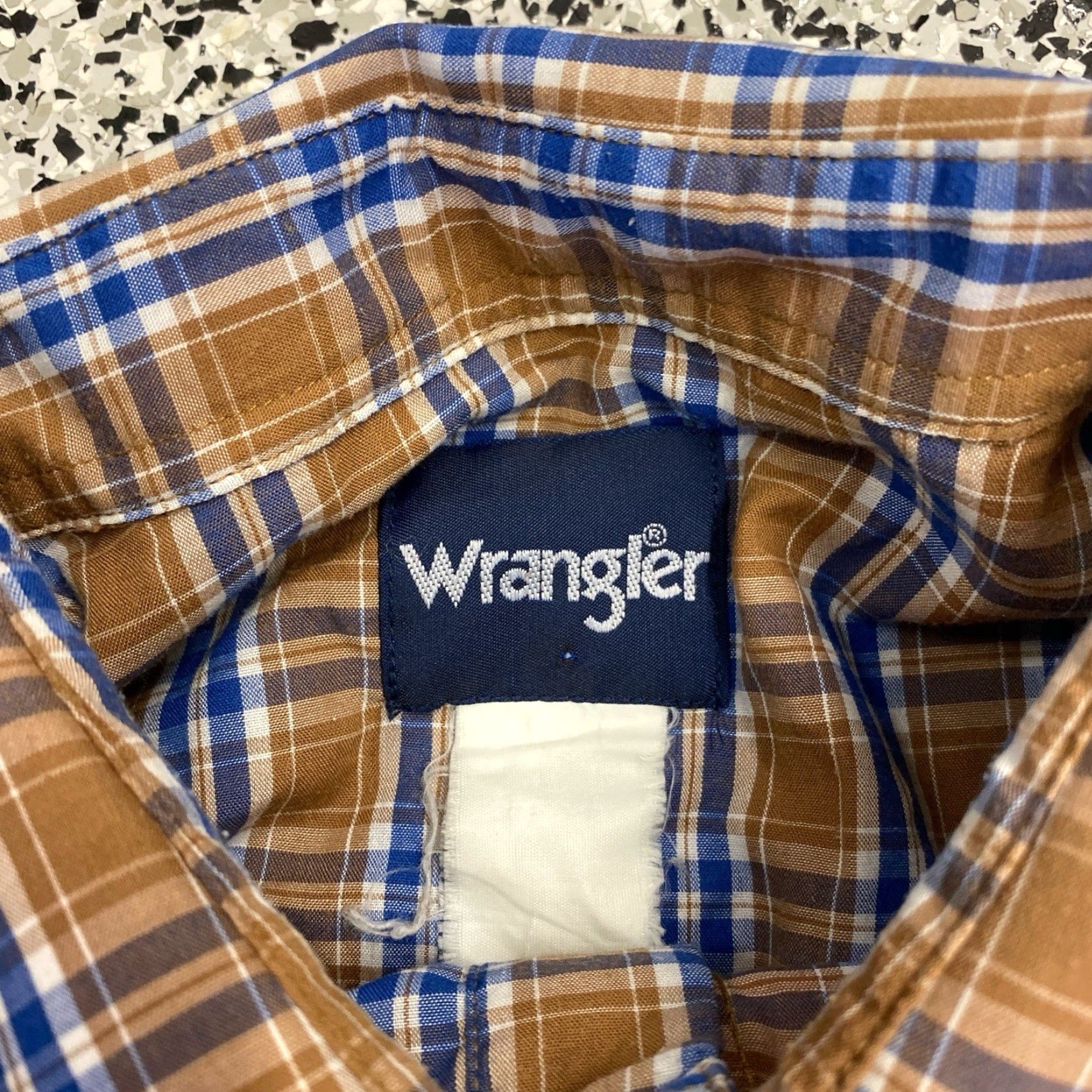 Wrangler VINTAGE Wrangler Shirt Mens 2XL Brown Blue Plaid Western Pearl Snap Cowboy Rodeo Size US XXL / EU 58 / 5 - 2 Thumbnail