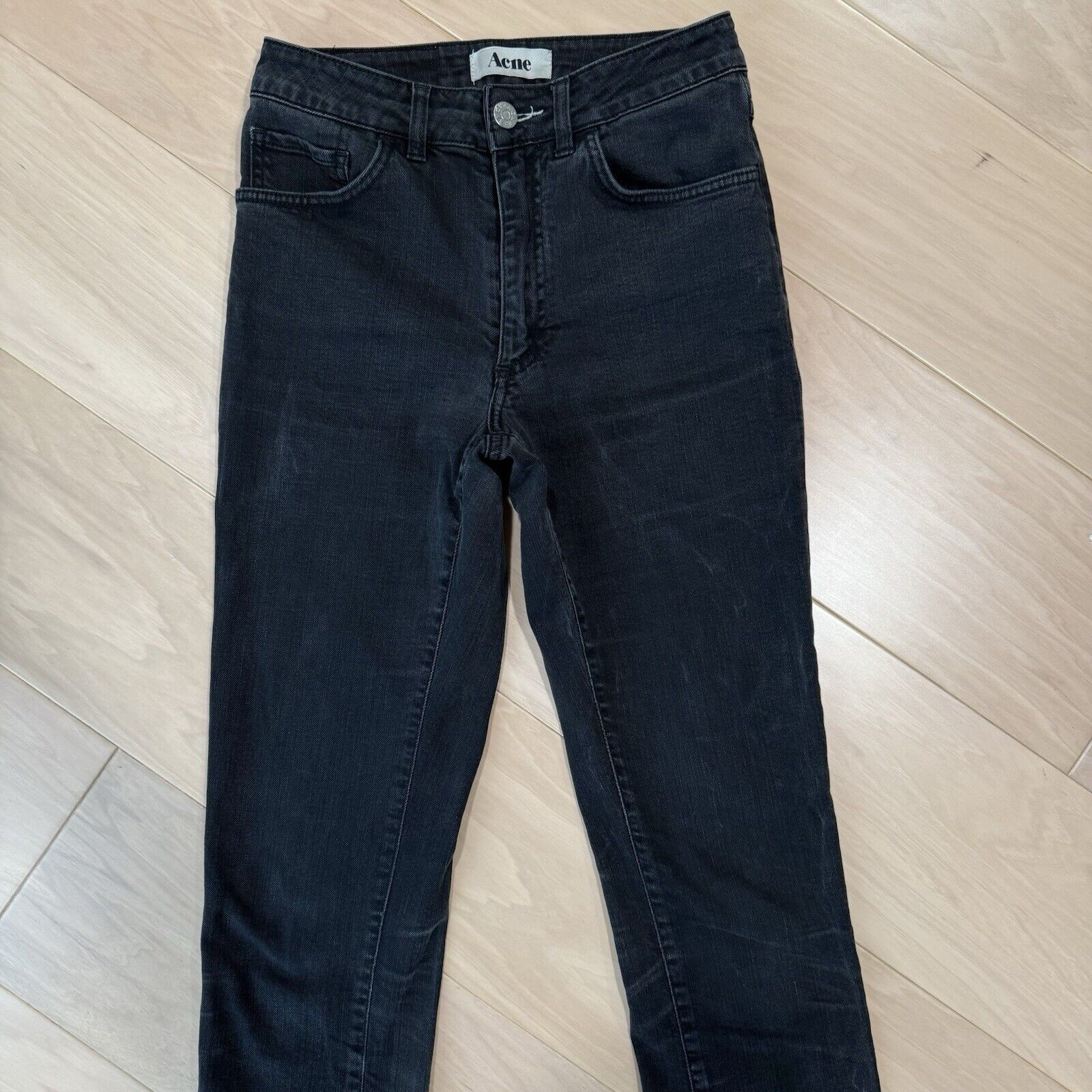 Acne Studios Acne Studios Needle Wet Cash Jeans 26 Black Slim Denim Size US 26 / EU 42 - 3 Thumbnail