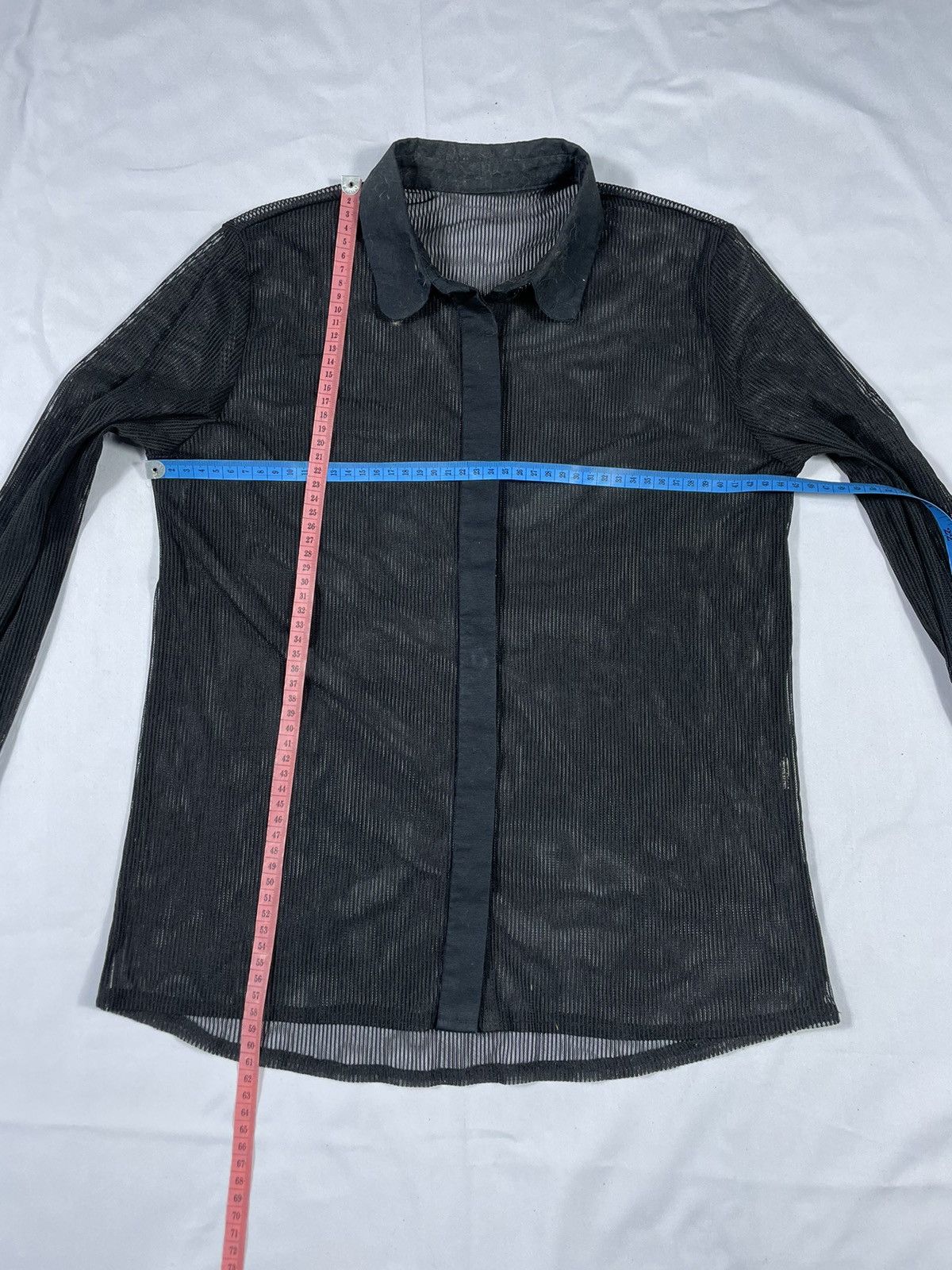 Other Vintage Black Mesh shirt button up Size US S / EU 44-46 / 1 - 6 Thumbnail