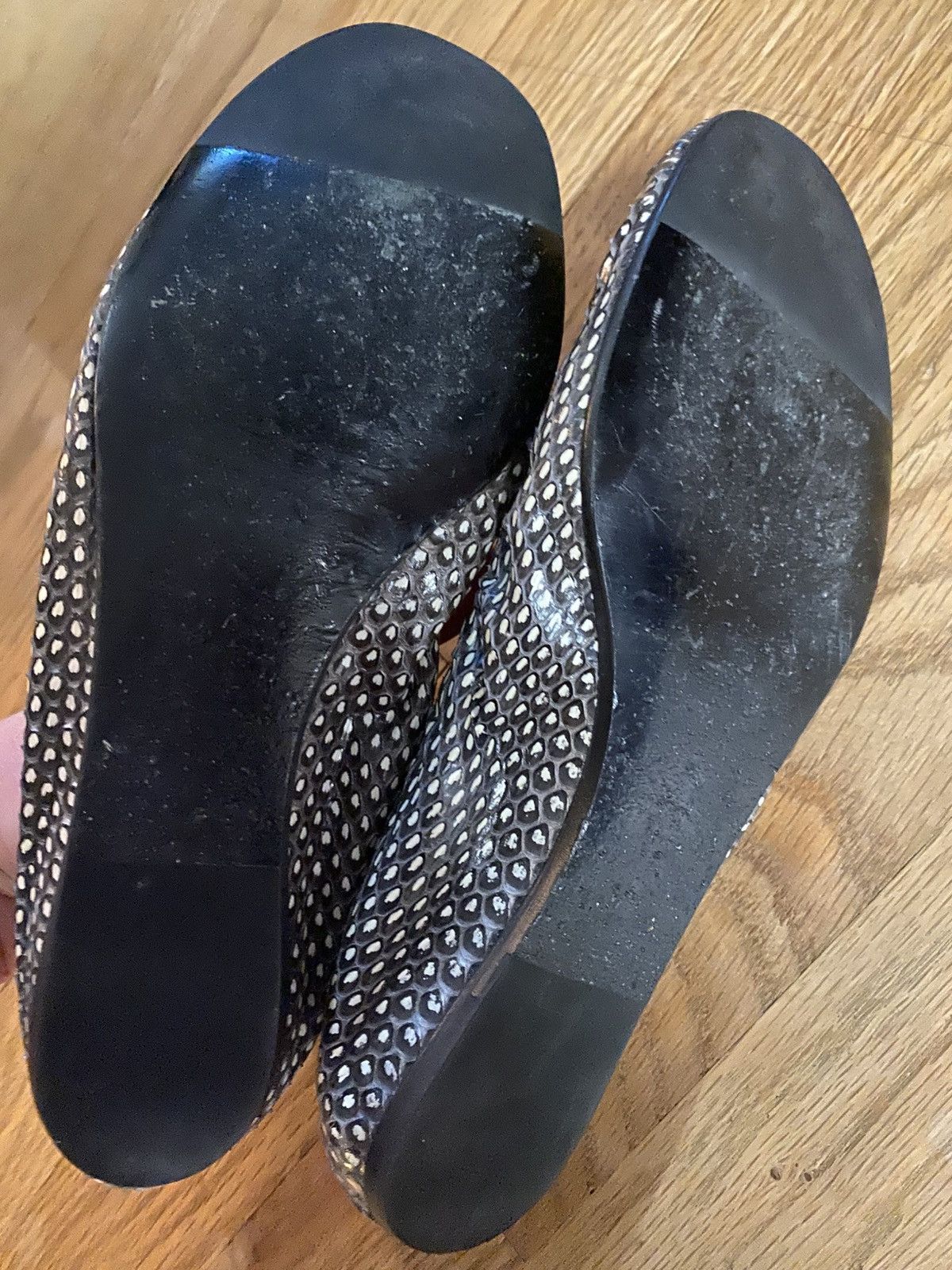 Lanvin Authentic Lanvin Snakeskin Flats Size US 7.5 / IT 37.5 - 7 Thumbnail