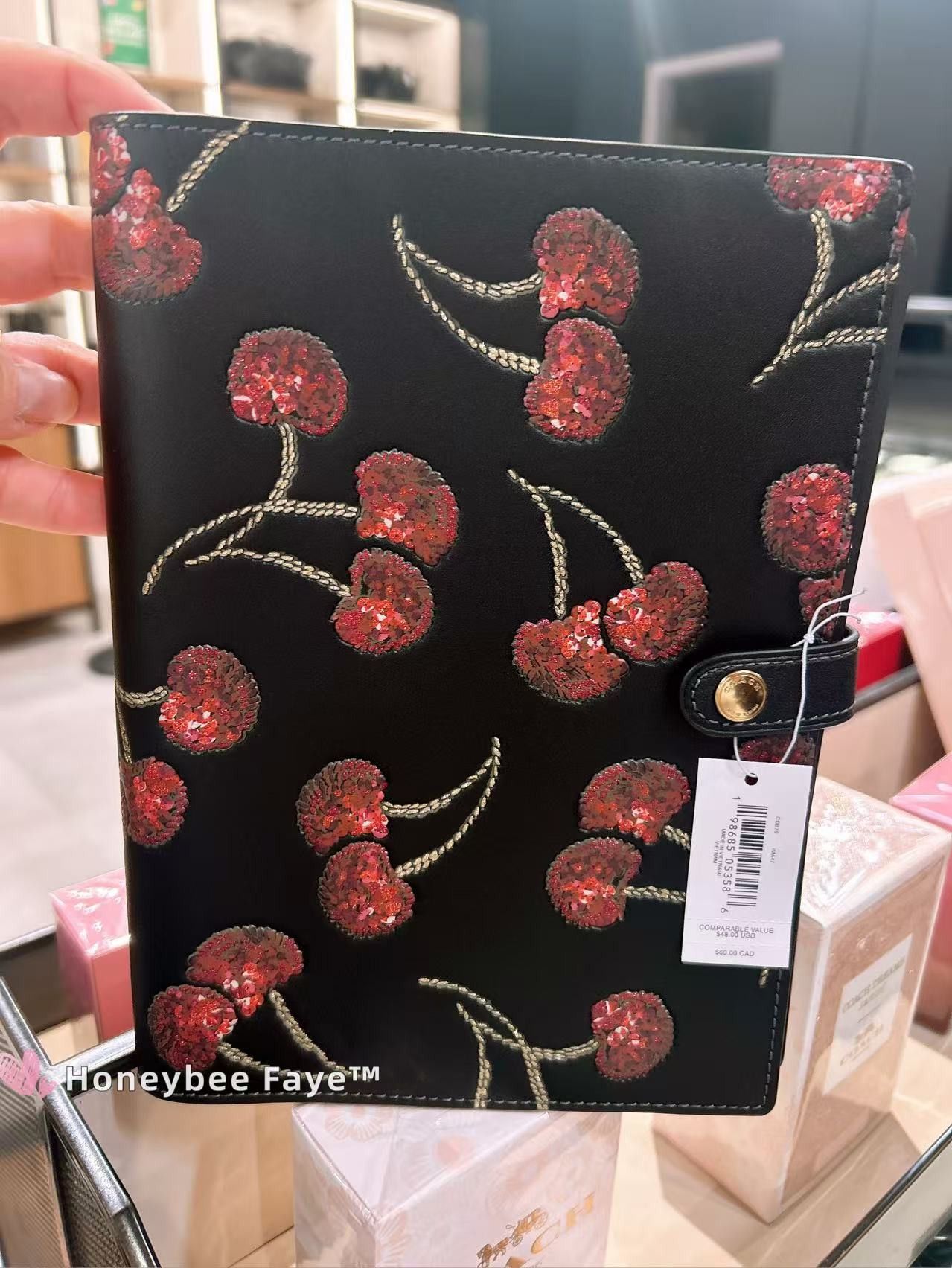 Coach NWT Coach Notebook With Cherry Print CDB79 Size ONE SIZE - 1 Thumbnail