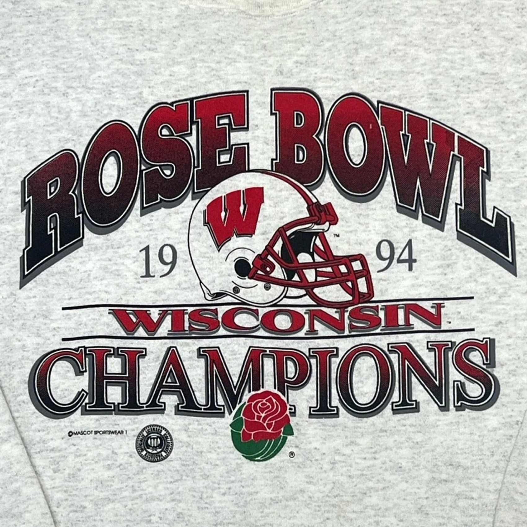 Vintage VINTAGE 1994 Wisconsin Badgers Rose Bowl Champions Crewneck XL NWT Mascot Sweatshirt Silver" Size US XL / EU 56 / 4 - 3 Thumbnail