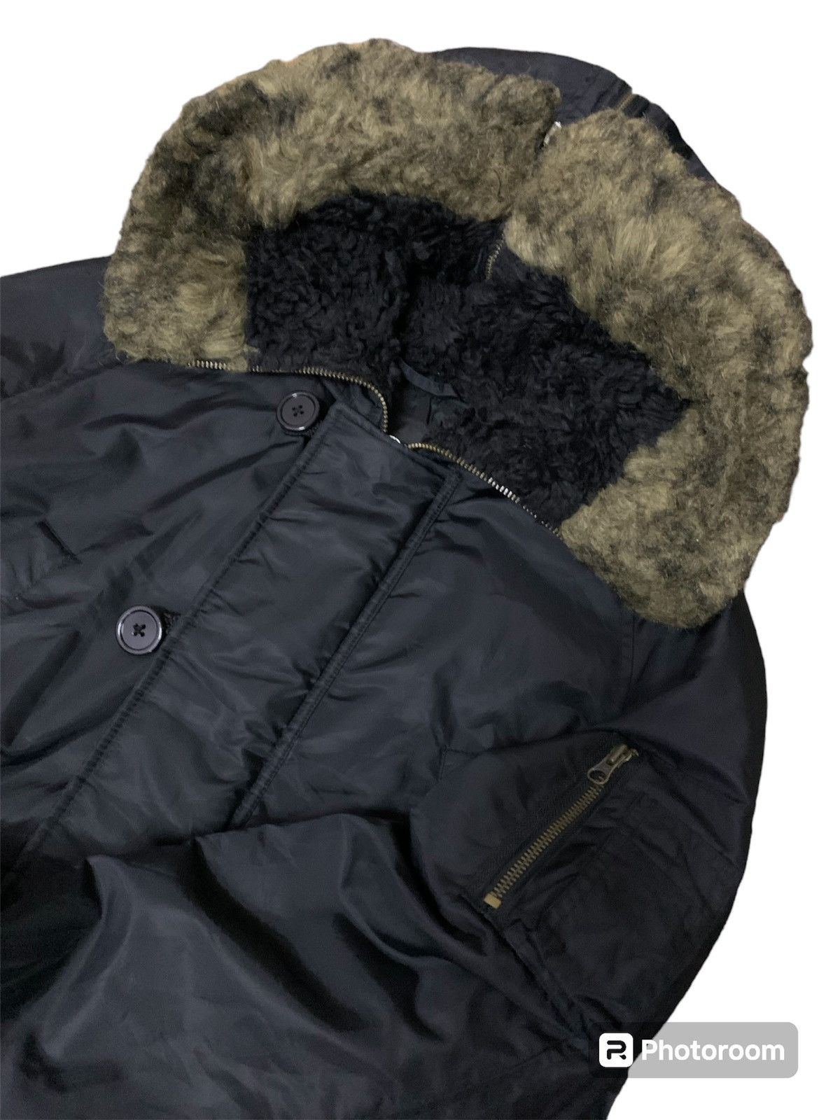 Topman Vtg Ma-1 Topman Mink Fur Hoodie Jacket Size US M / EU 48-50 / 2 - 5 Thumbnail