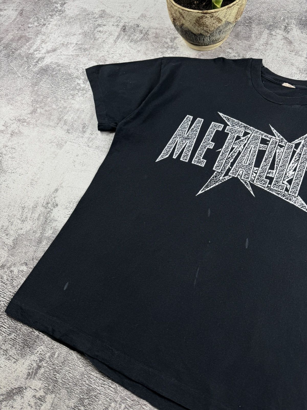 Metallica Metallica USA 1995 1996 Rock Rap Hip Hop Faded T Shirt Tee Size US XL / EU 56 / 4 - 16 Thumbnail