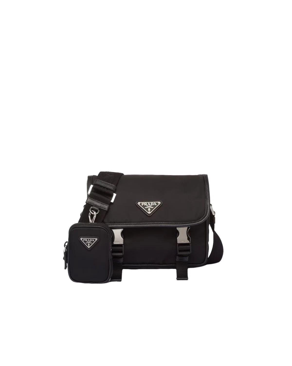 Prada PRADA Black Re-Nylon Saffiano Shoulder Bag New Auth Size ONE SIZE - 1 Thumbnail