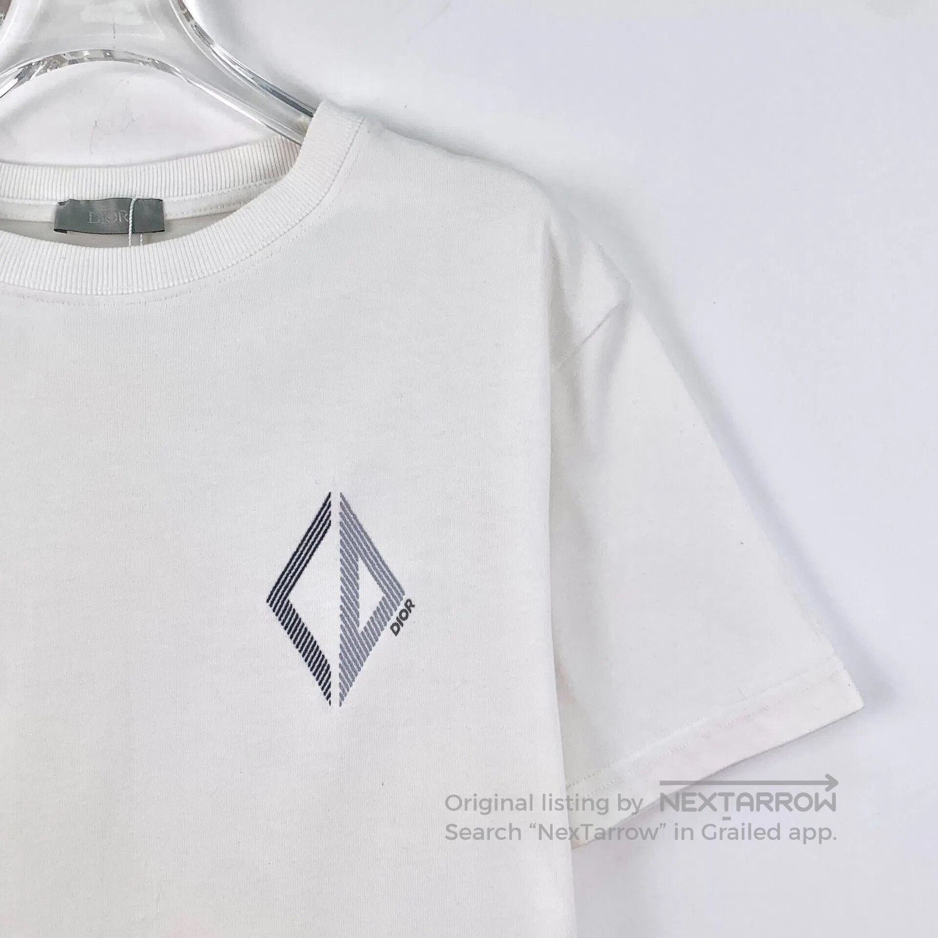 Dior white cd embroidered cotton t-shirt. Size US XS / EU 42 / 0 - 3 Thumbnail