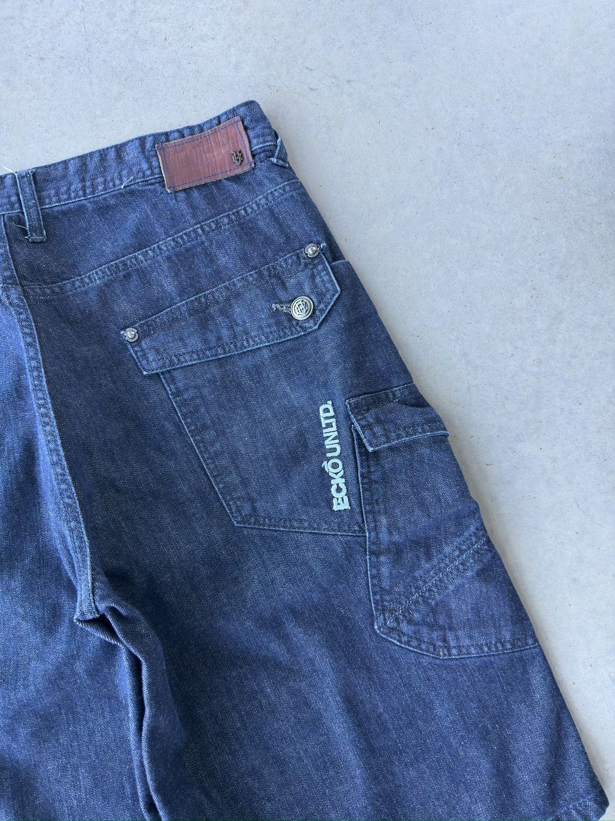 Southpole Vtg y2k Ecko Unltd. Baggy Denim Jeans Shorts Size US 36 / EU 52 - 5 Thumbnail