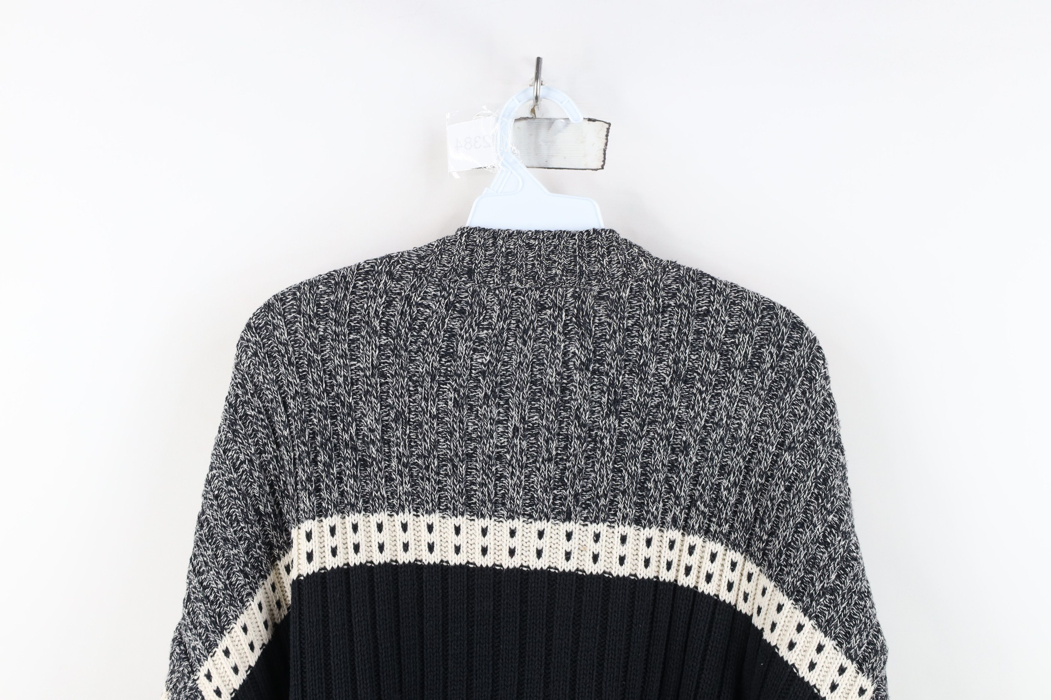 Vintage Vintage 90s Streetwear Chunky Cotton Ribbed Knit Sweater Size US L / EU 52-54 / 3 - 10 Thumbnail