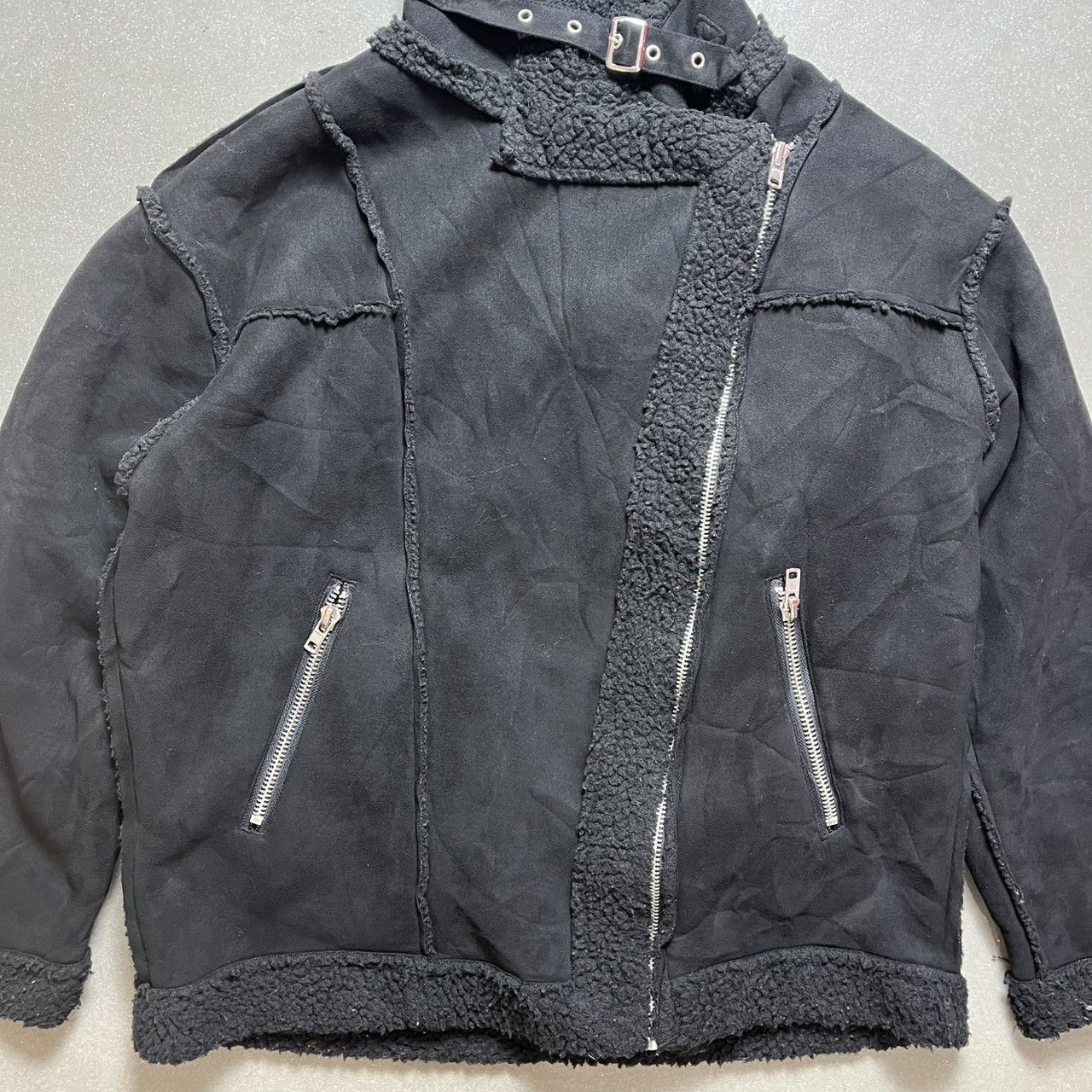 If Six Was Nine × Japanese Brand × Le Grande Bleu (L.G.B.) GRL Japanese Brand Shearling Jacket Size US M / EU 48-50 / 2 - 2 Thumbnail