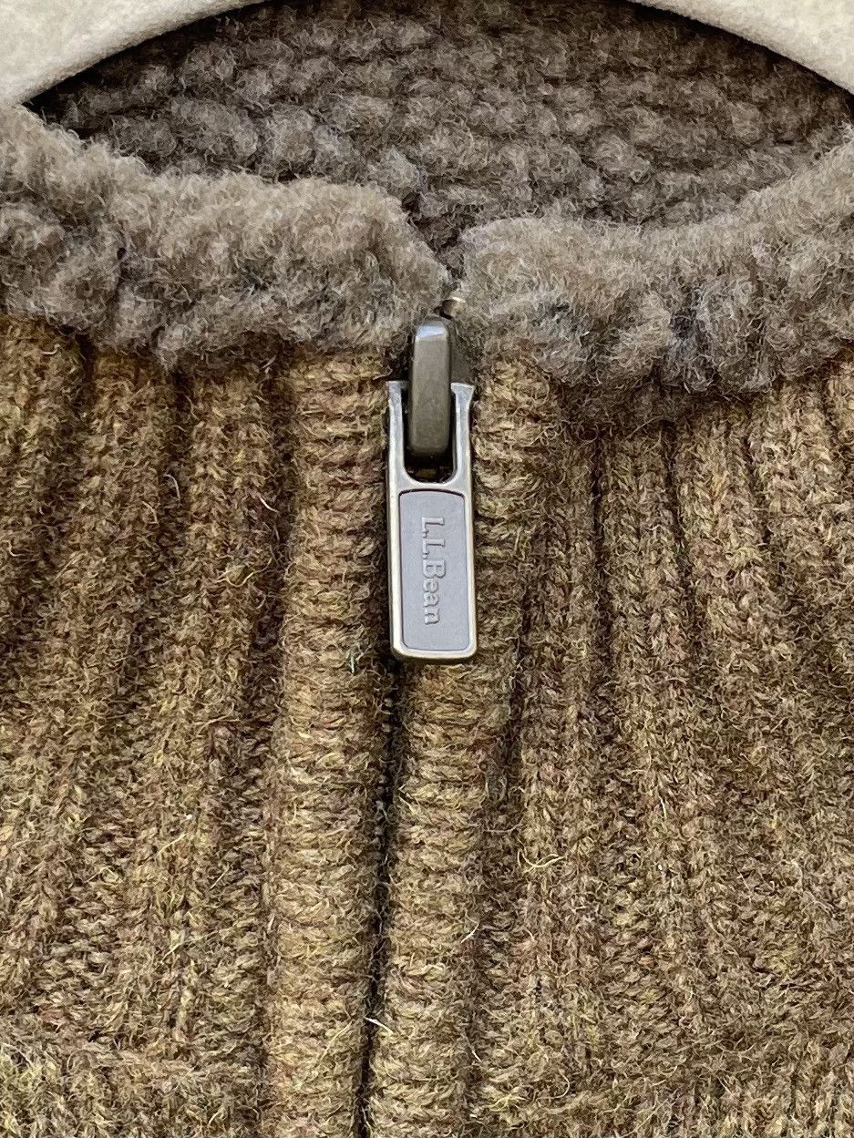 L.L. Bean Bean Mens M Brown Lambswool Knit Fleece Lined Full Zip Size US M / EU 48-50 / 2 - 3 Thumbnail