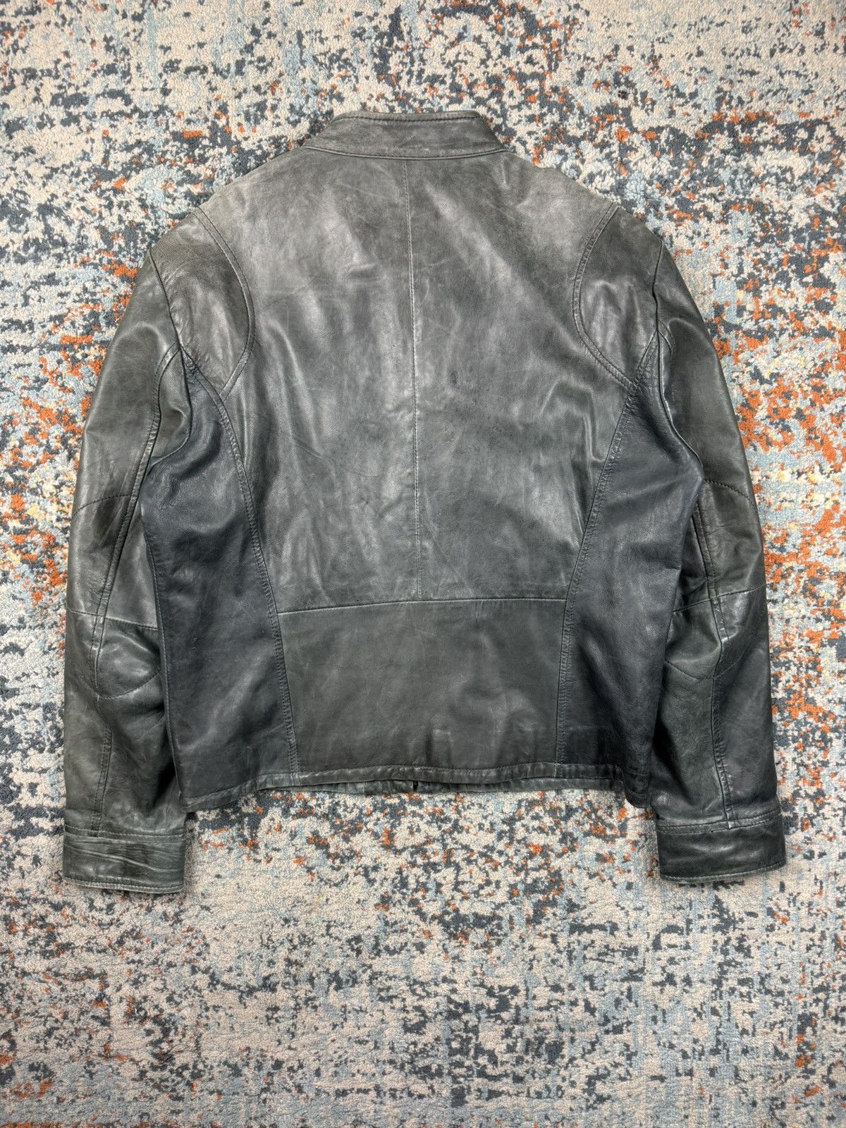 Designer × Vintage Vintage 90s Goose Craft real leather biker jacket boxy Size US XL / EU 56 / 4 - 3 Thumbnail