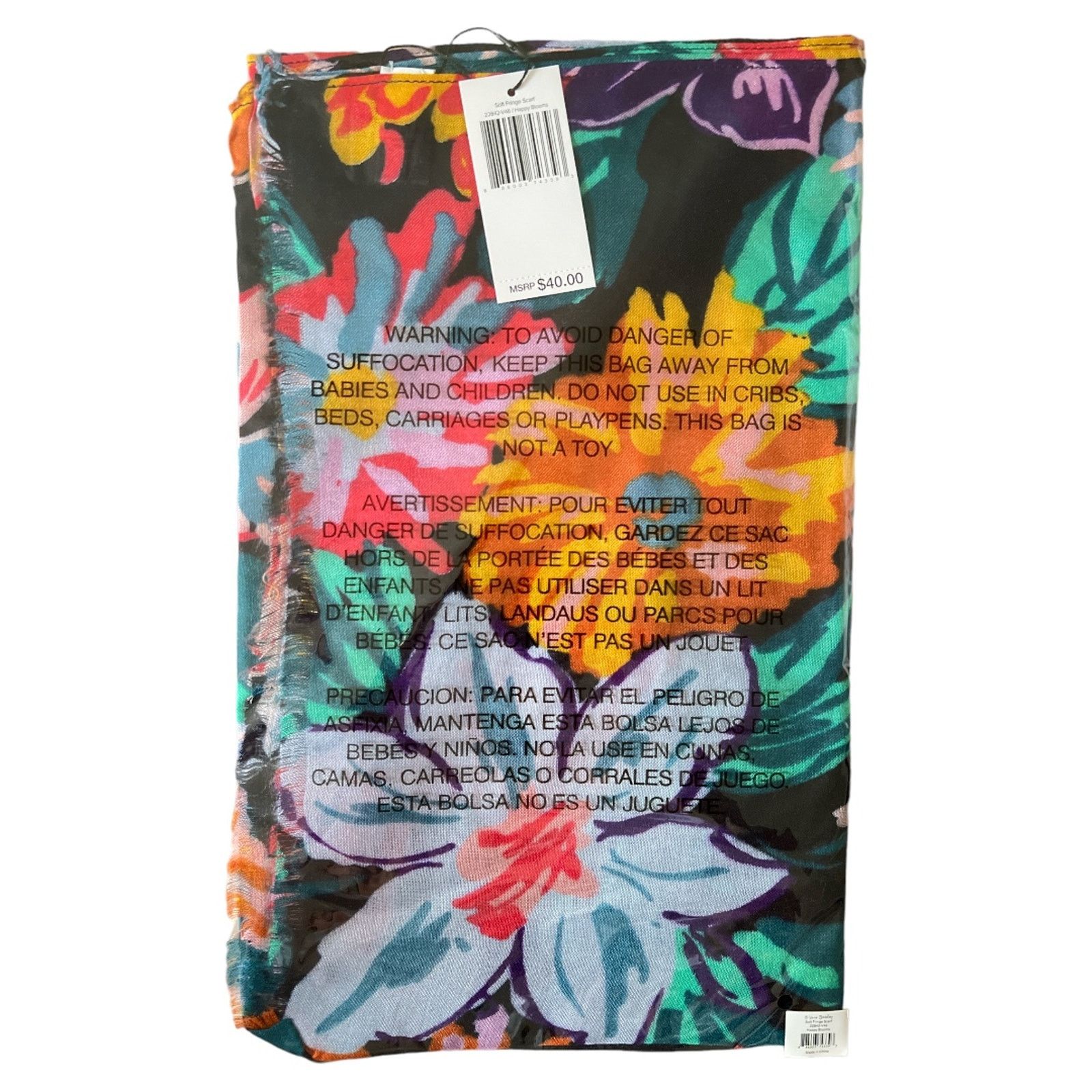 Vera Bradley Lot 3 Vera Bradley Floral Rayon Soft Fringe Scarf, 30"x 72" Size ONE SIZE - 12 Thumbnail
