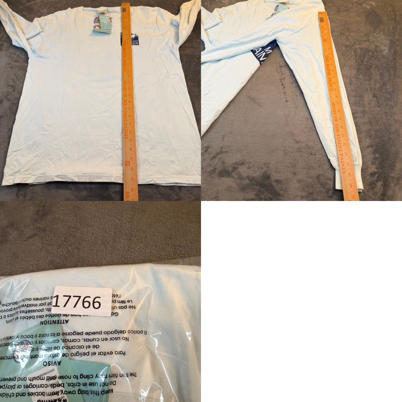 Vintage ComfortWash Mount Rainier Long Sleeve Graphic Tee Light Blue Mens L NWT Shirt Graphic Print Nature Outdoors Crew Neck Size US L / EU 52-54 / 3 - 8 Thumbnail