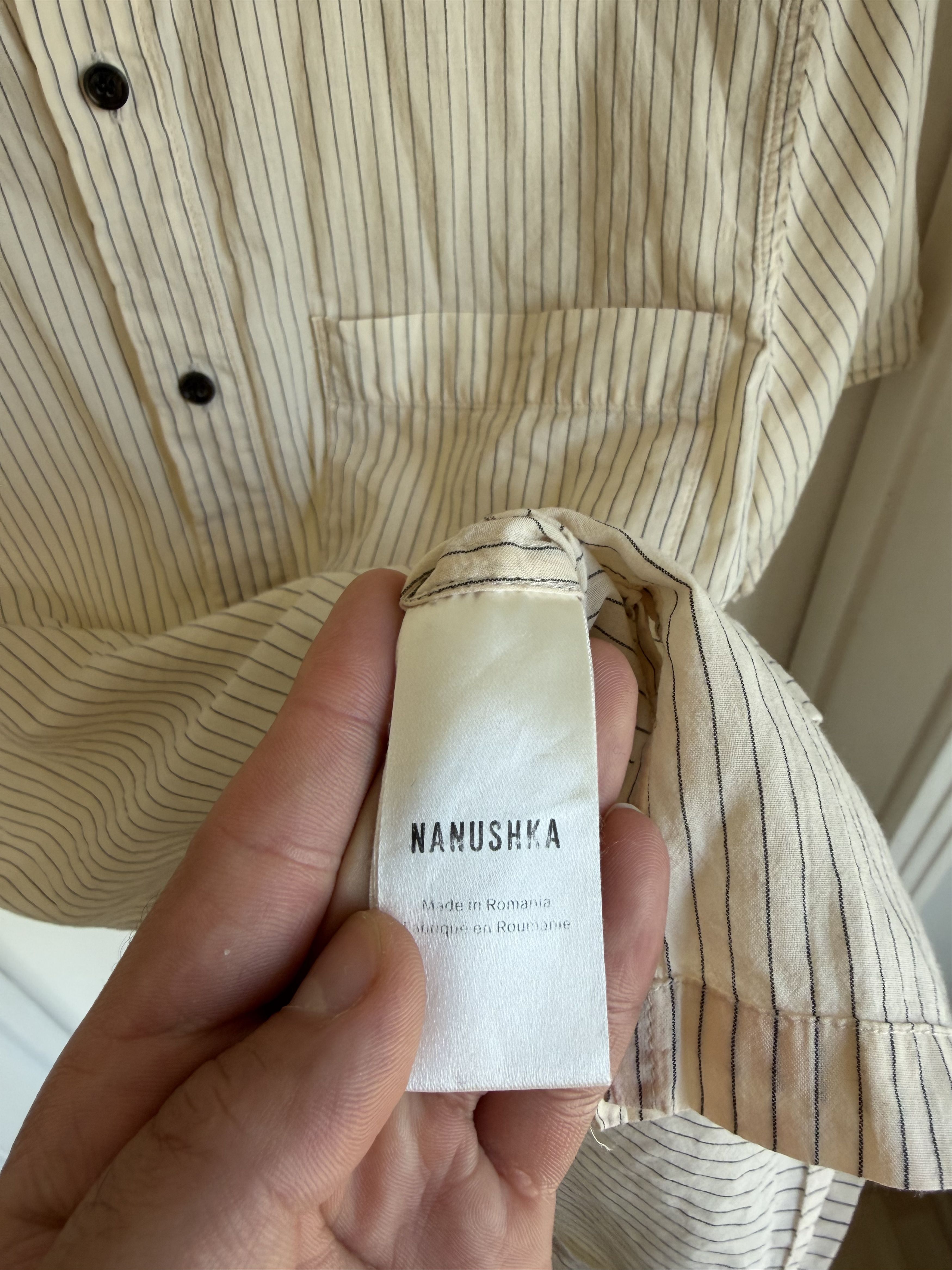 Nanushka Nanushka Adam Shirt Striped Cream Size US S / EU 44-46 / 1 - 4 Thumbnail