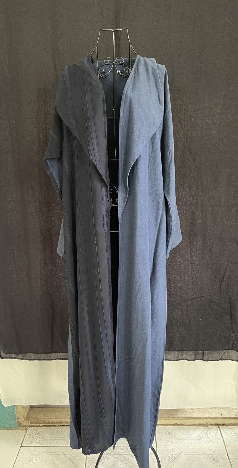 Other Minimalist Asymmetrical Long Robe Coat | Two Tone Outerwear Size ONE SIZE - 1 Thumbnail