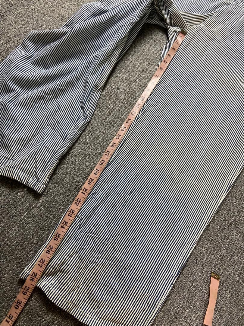 Japanese Brand Eight TradeMark Standard Stripes Denim Overalls (197) Size US 39 - 7 Thumbnail