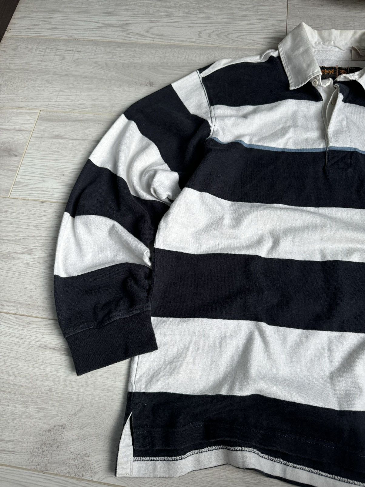 Timberland × Vintage Vintage Timberland Striped polo long sleeve Shirt Size US L / EU 52-54 / 3 - 2 Thumbnail