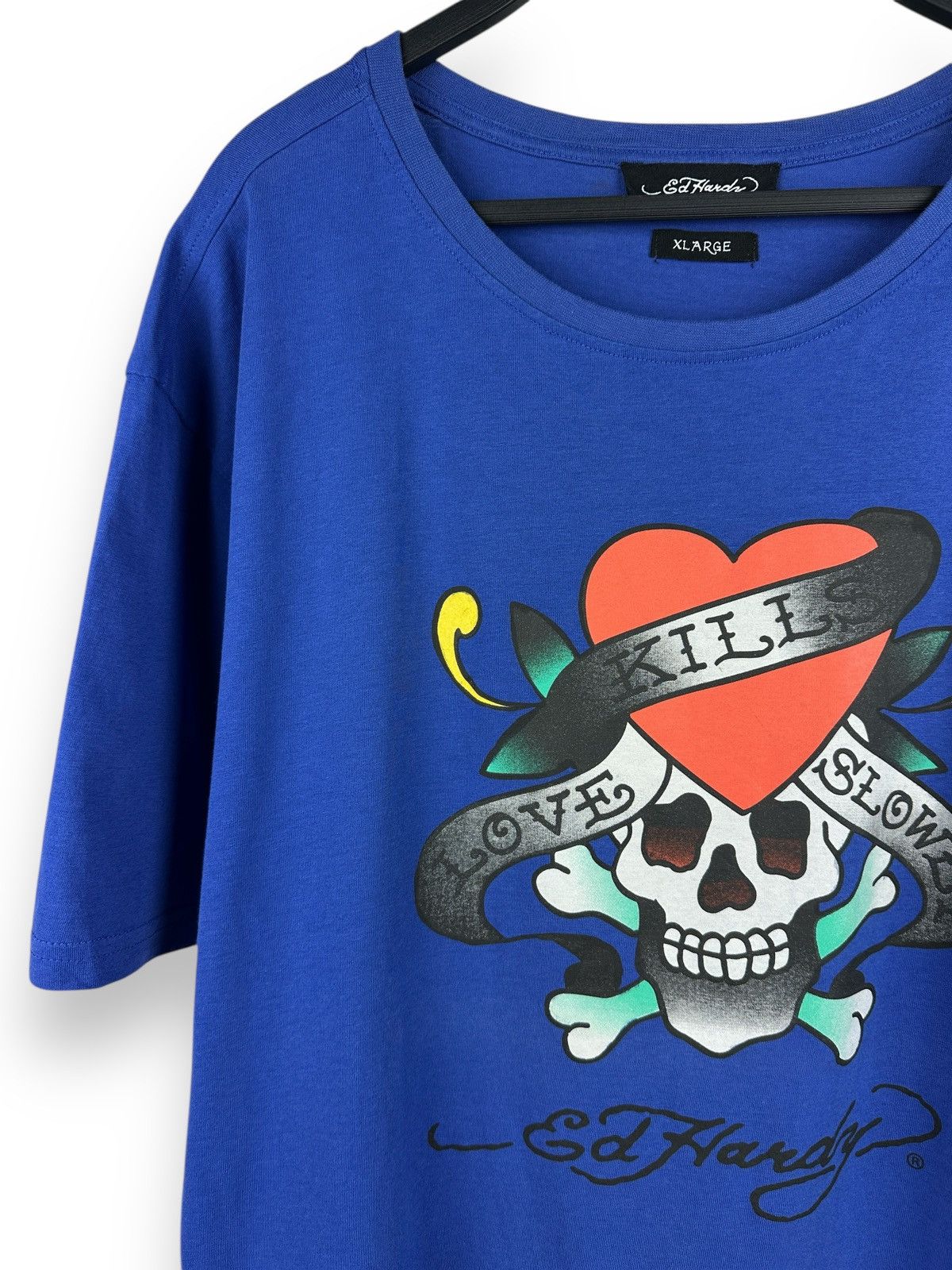 Ed Hardy Vintage Y2K Ed Hardy Skull Logo T-Shirt Size US XL / EU 56 / 4 - 2 Thumbnail