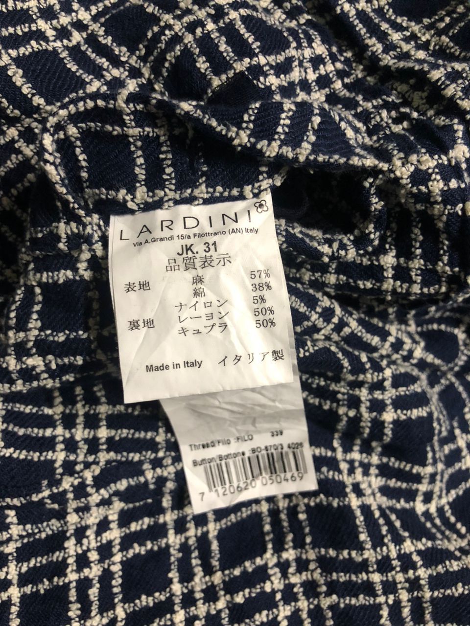 Lardini Lardini Spring/Summer Jacquard Jacket Tag Size 48 Size US M / EU 48-50 / 2 - 17 Thumbnail